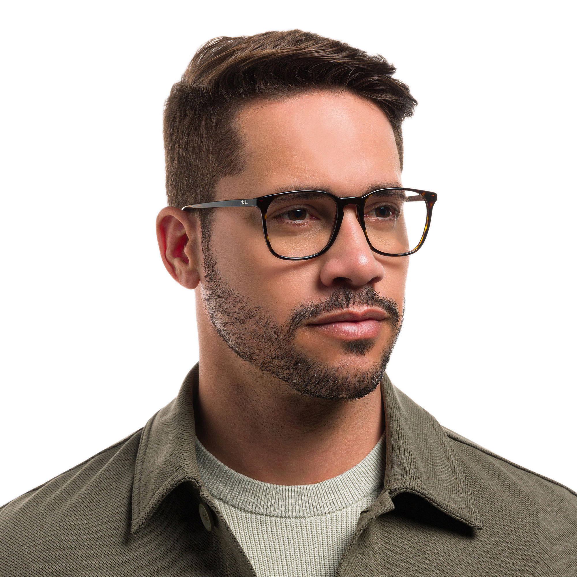 تسوق نظارة طبية بإطار مربع راي بان بلون متموج أونلاين.