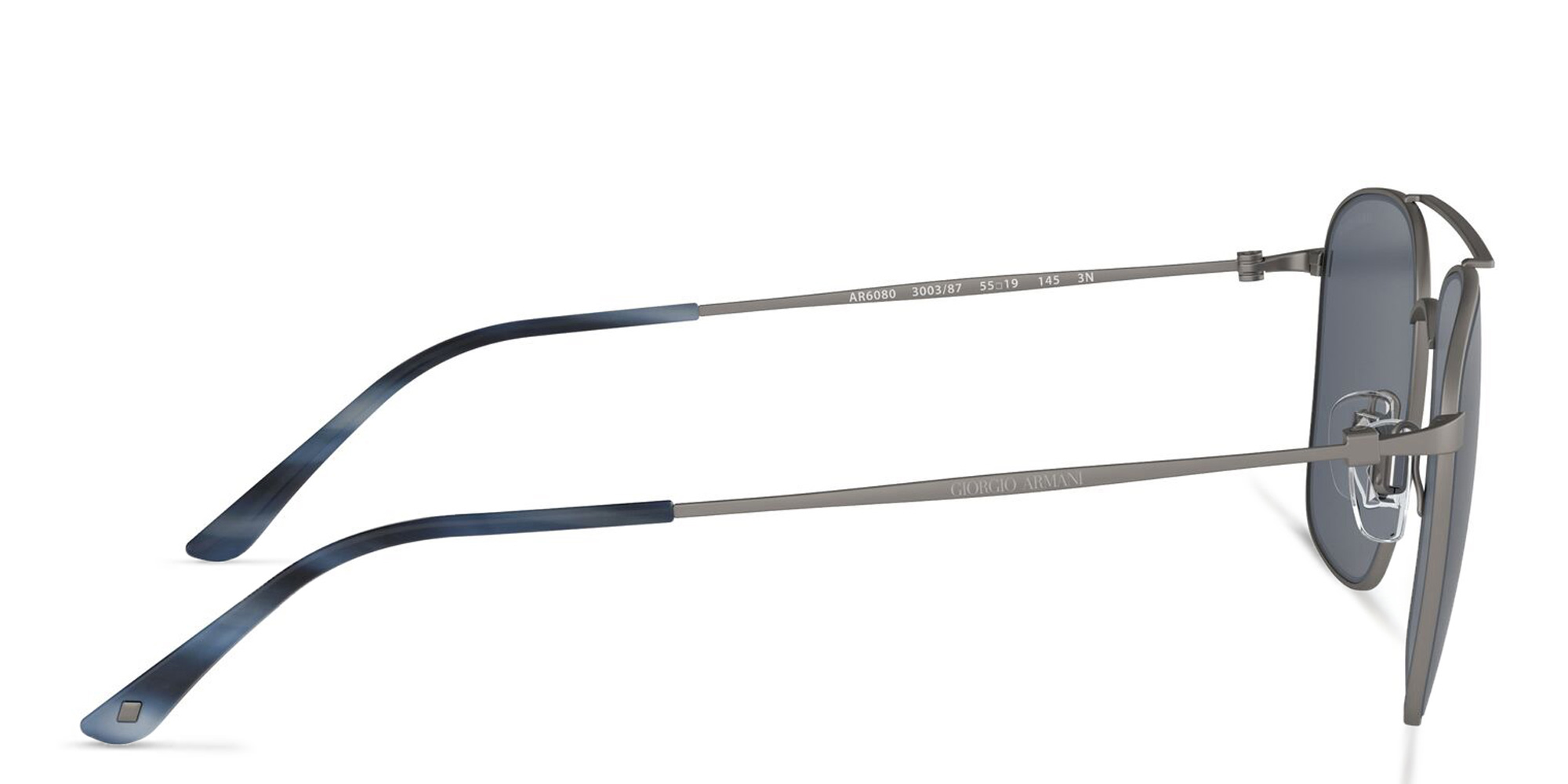 GIORGIO ARMANI Square Sunglasses in Gunmetal – Product Photo 3