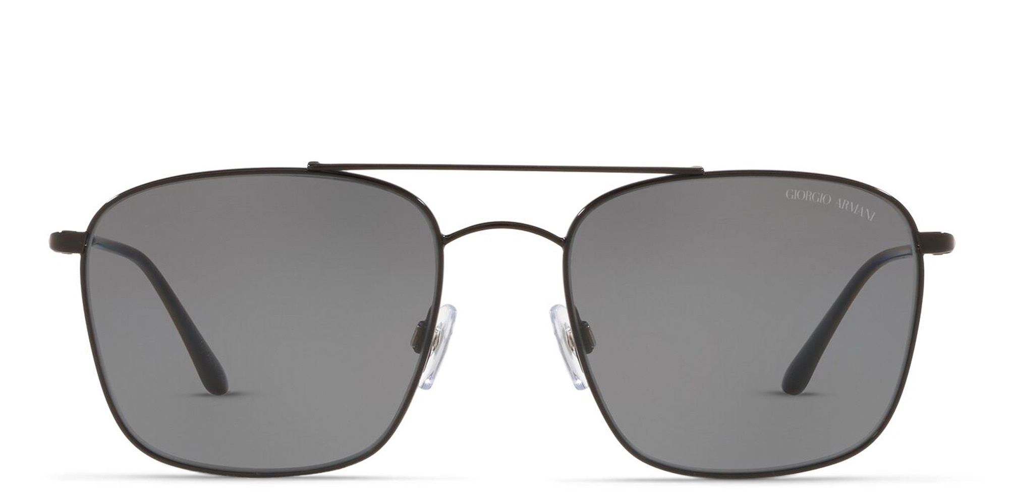 Shop GIORGIO ARMANI Square Sunglasses in Black online.
