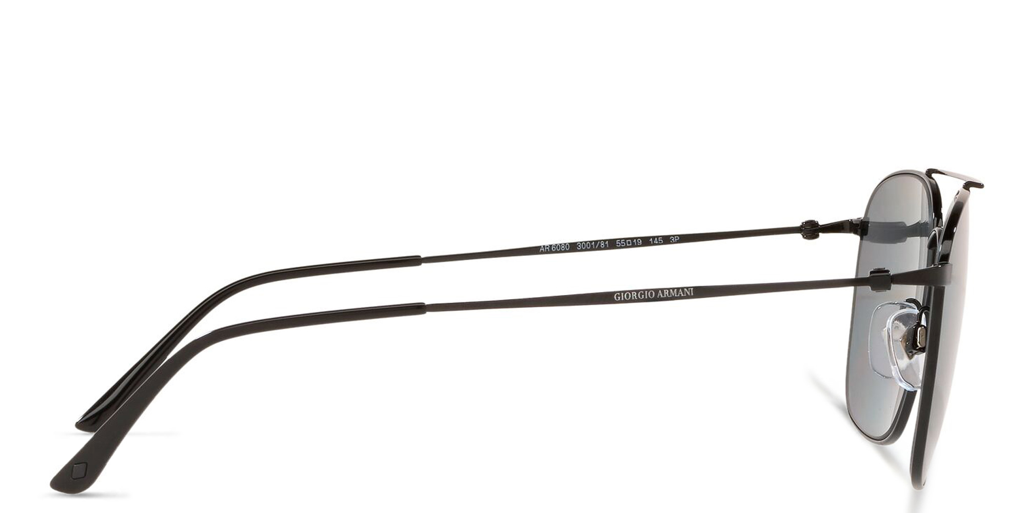 Shop GIORGIO ARMANI Square Sunglasses in Black online.