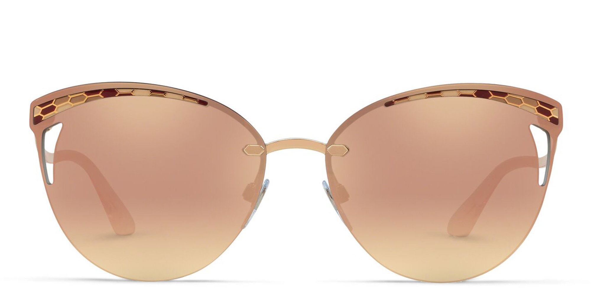 BVLGARI Cat Eye Sunglasses in Pink Gold – Product Photo 1