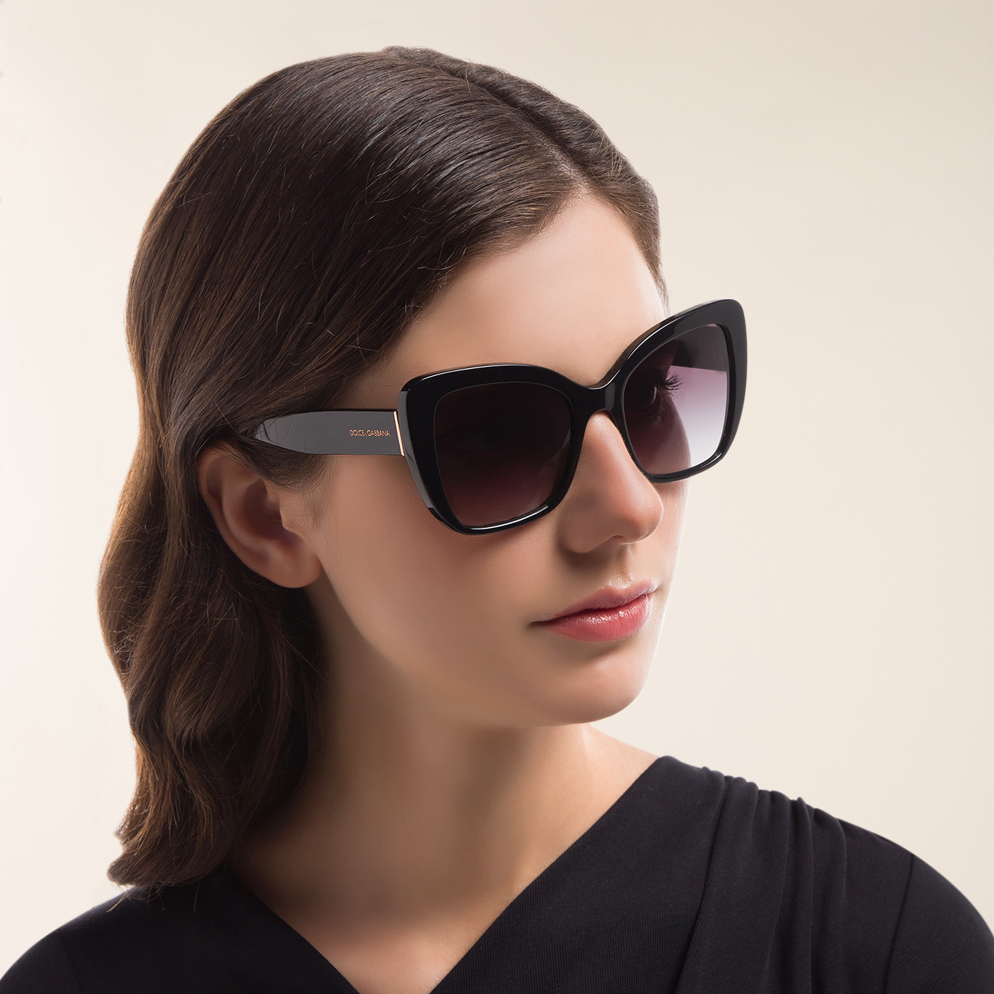 Dolce & Gabbana Butterfly Sunglasses in Black – Product Photo 6