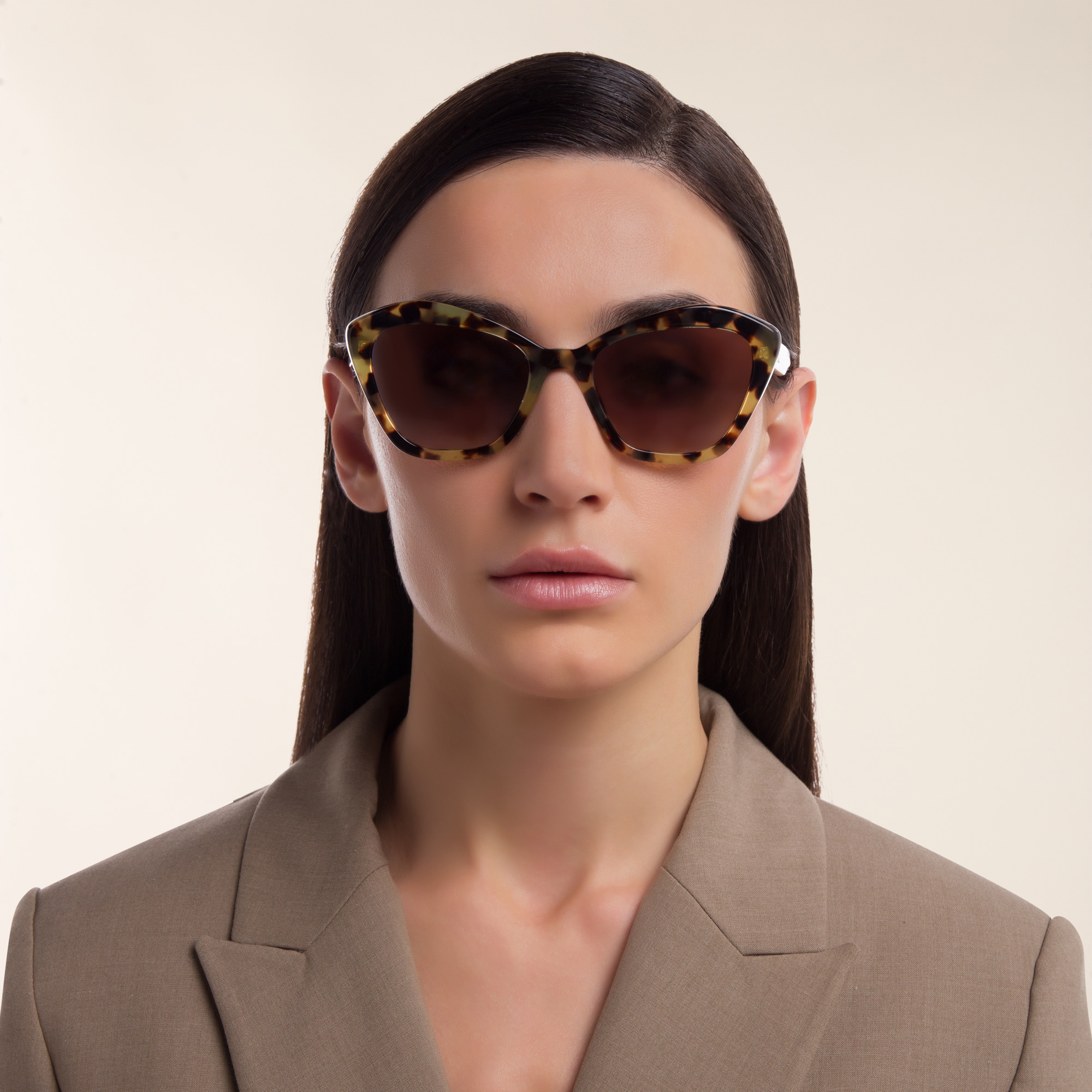 MIU MIU Cat-Eye Sunglasses in Light Havana – Product Photo 4