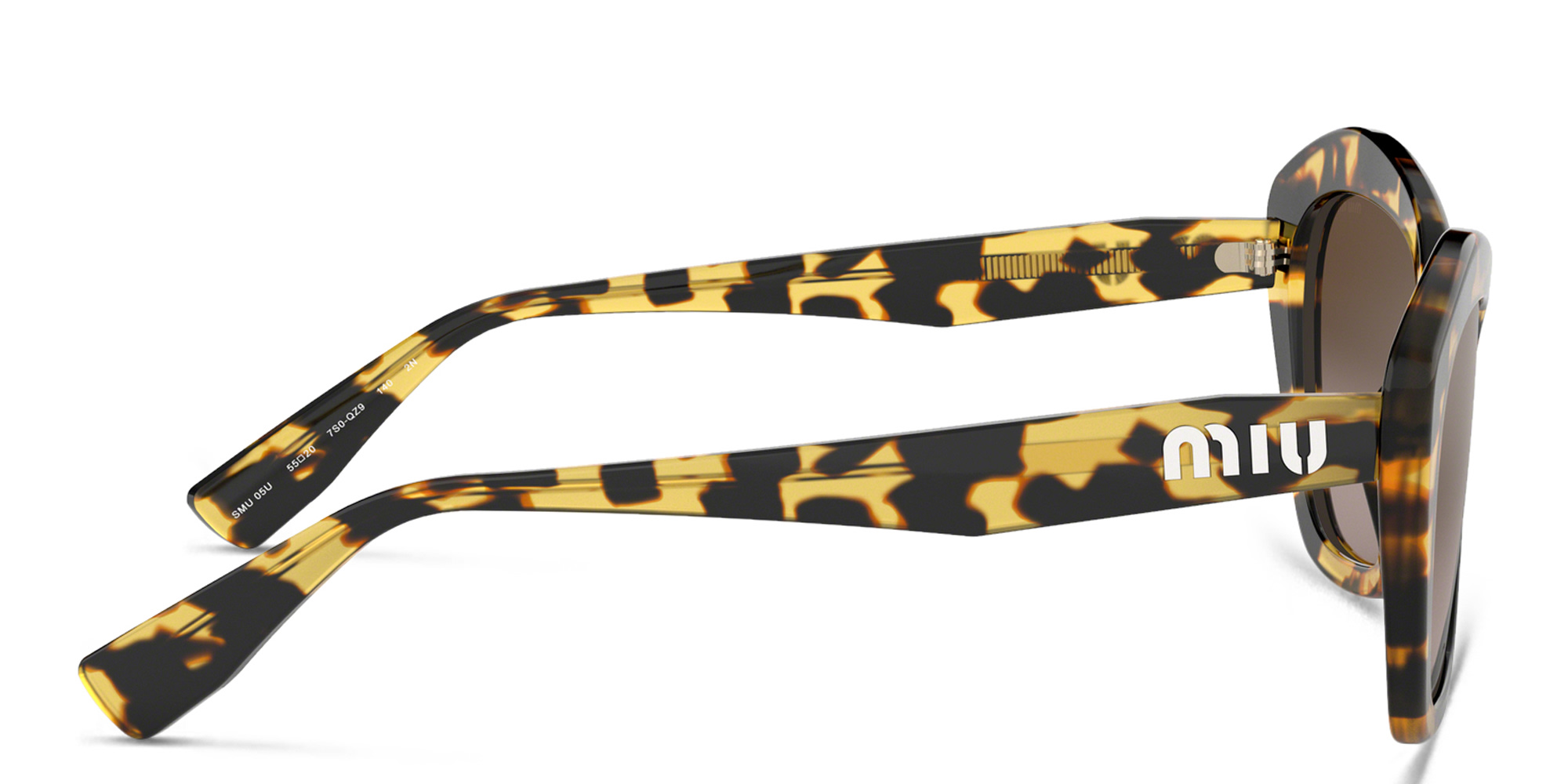 MIU MIU Cat-Eye Sunglasses in Light Havana – Product Photo 3