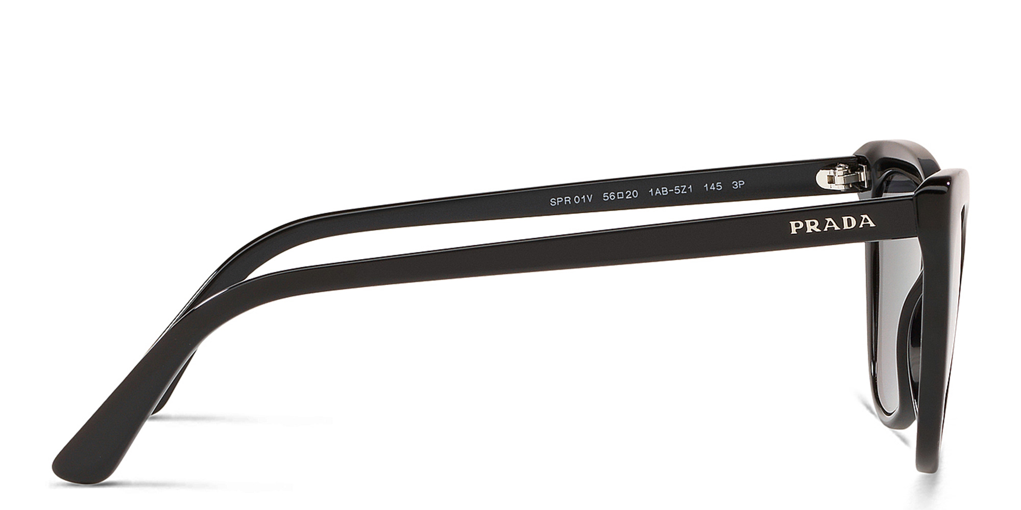 نظارات شمسية كات آي من برادا بلون أسود - صورة المنتج 3