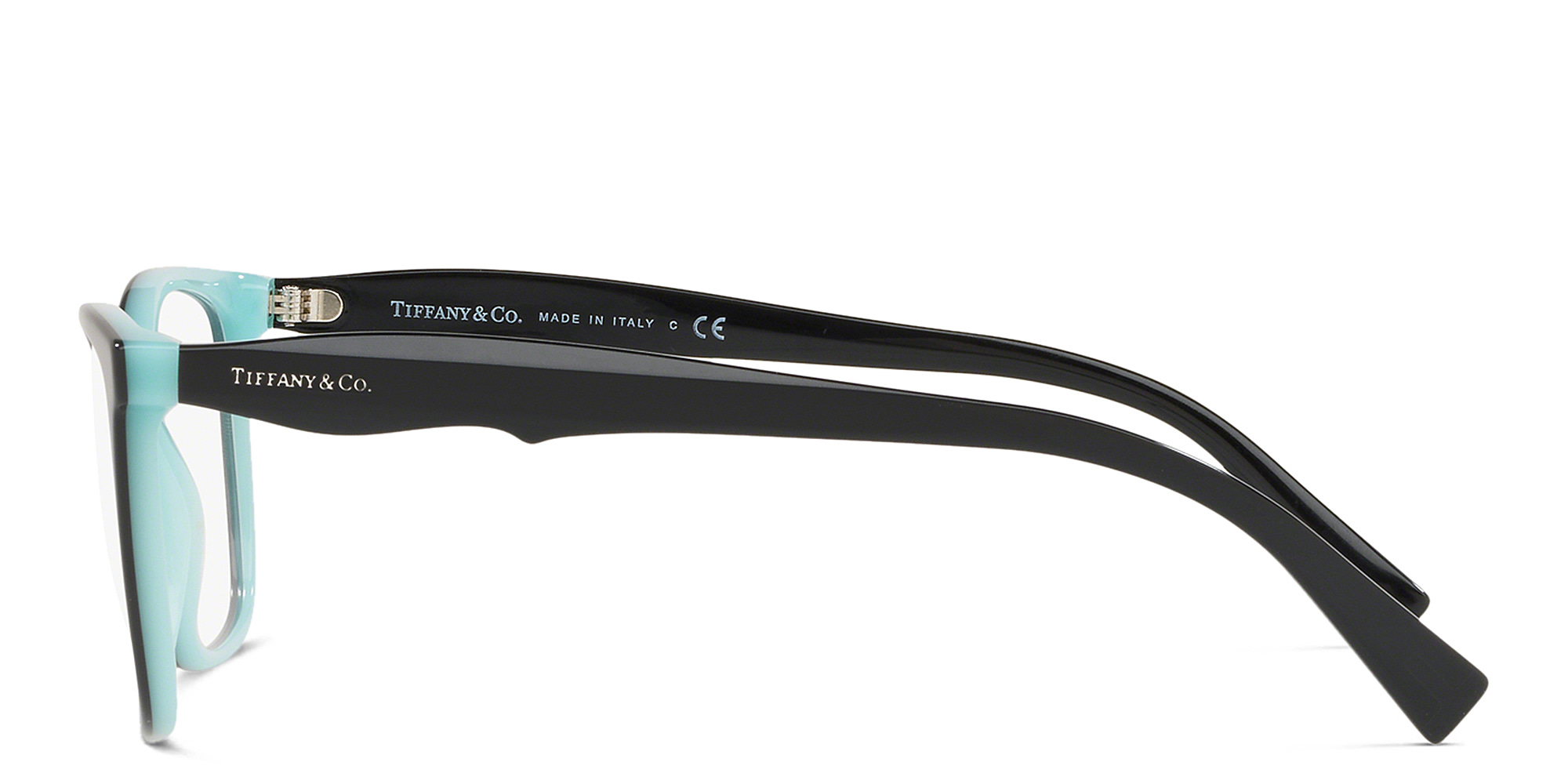 Shop TIFFANY Logo Square Eyeglasses in Black online.