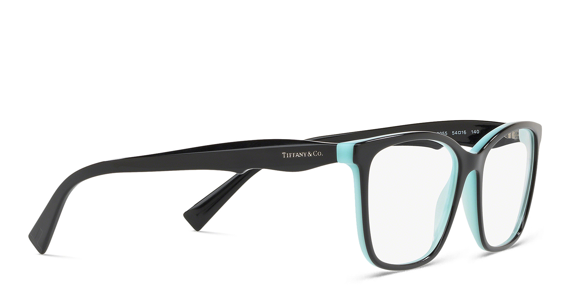Shop TIFFANY Logo Square Eyeglasses in Black online.