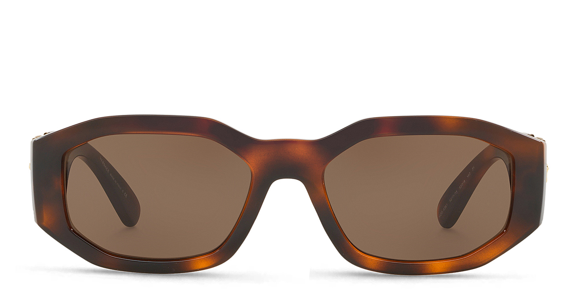 VERSACE Medusa Irregular Sunglasses in Havana – Product Photo 1
