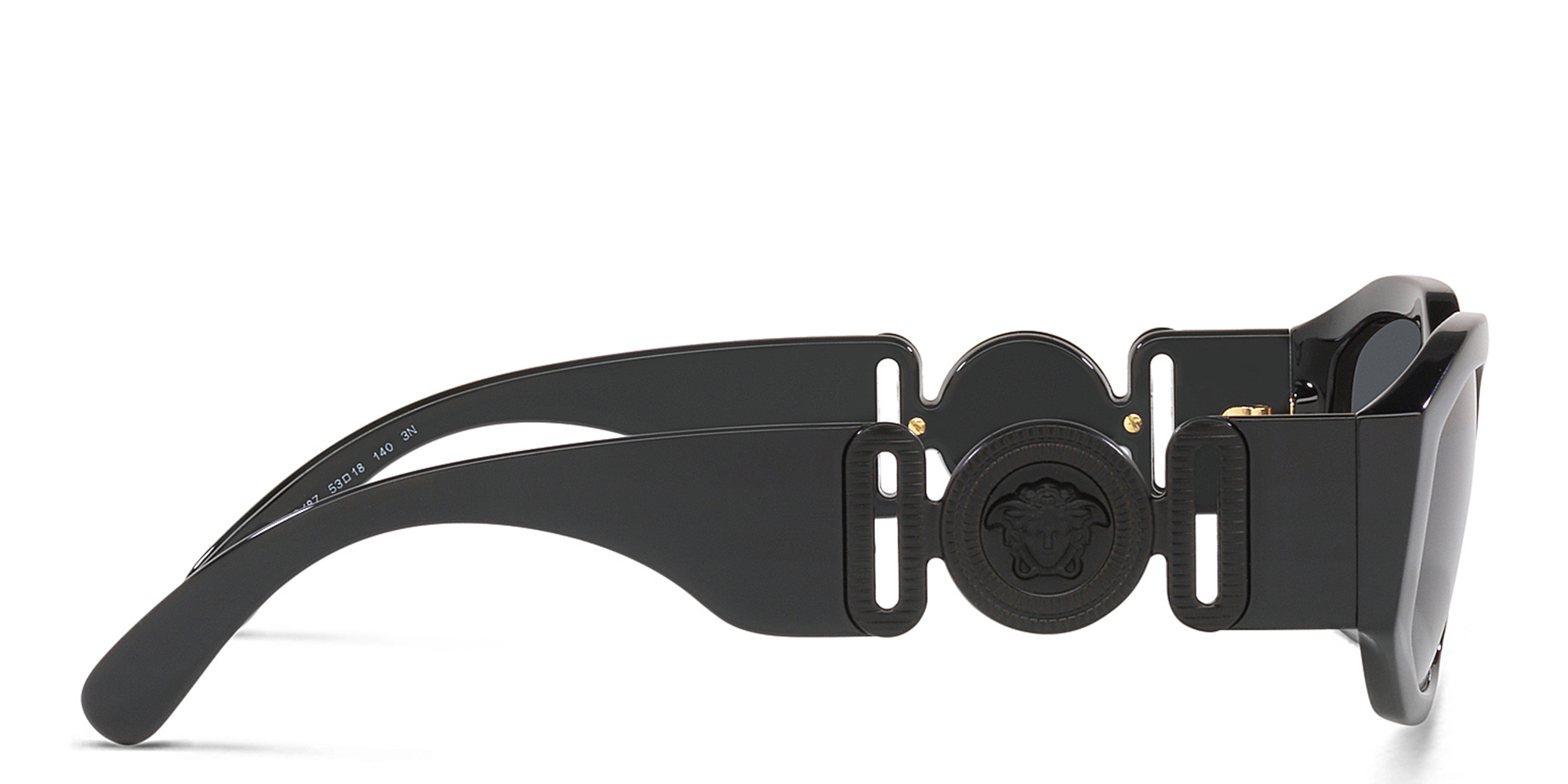 VERSACE Irregular Sunglasses in Black – Product Photo 3