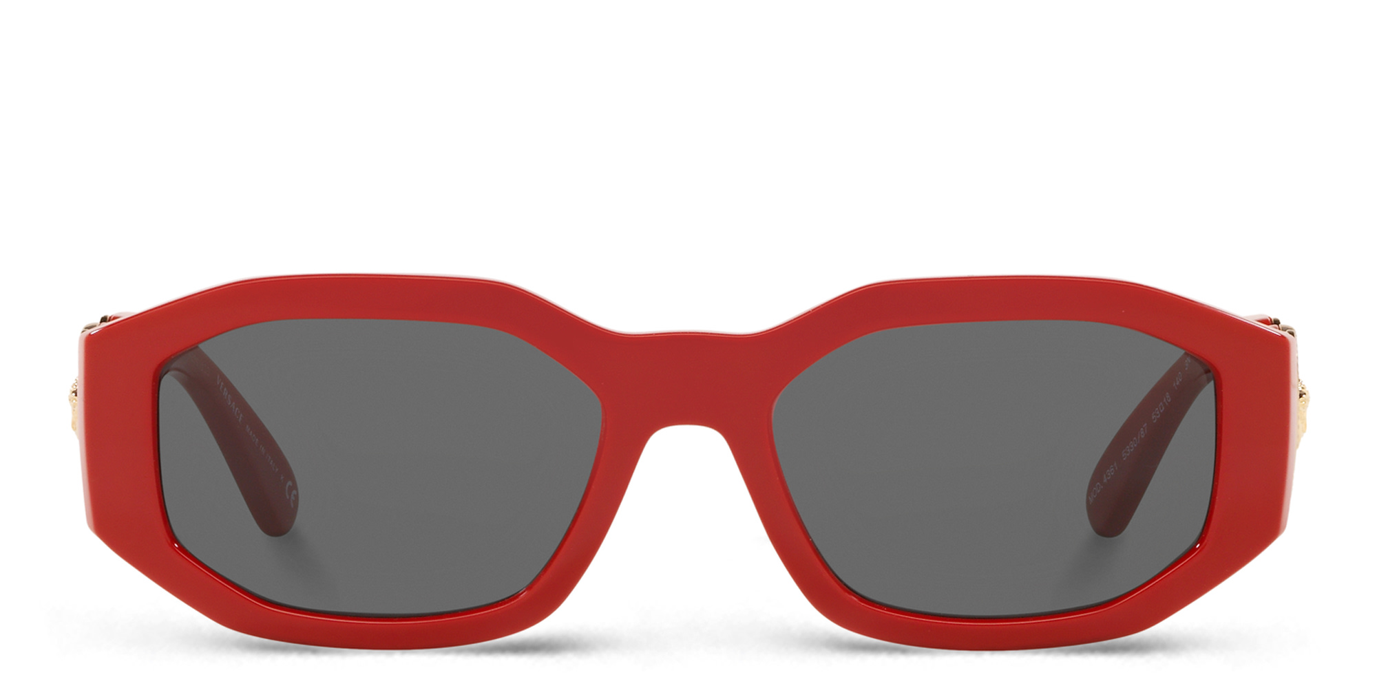 VERSACE Medusa Irregular Sunglasses in Red – Product Photo 1