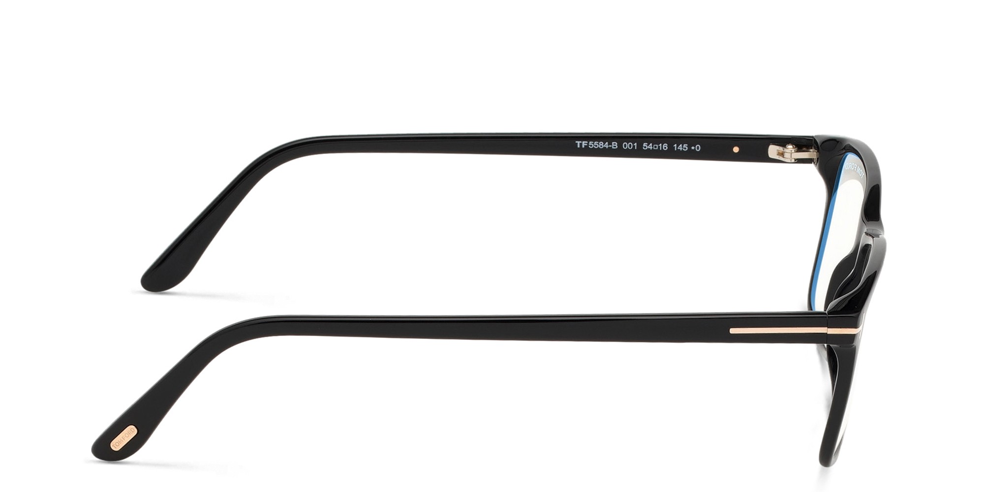 TOM FORD Rectangle Eyeglasses in Shiny Black – Product Photo 3