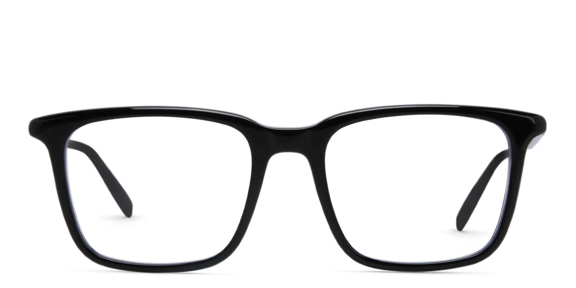 نظارة طبية بإطار مربع من مونت بلانك بلون أسود - صورة المنتج 1