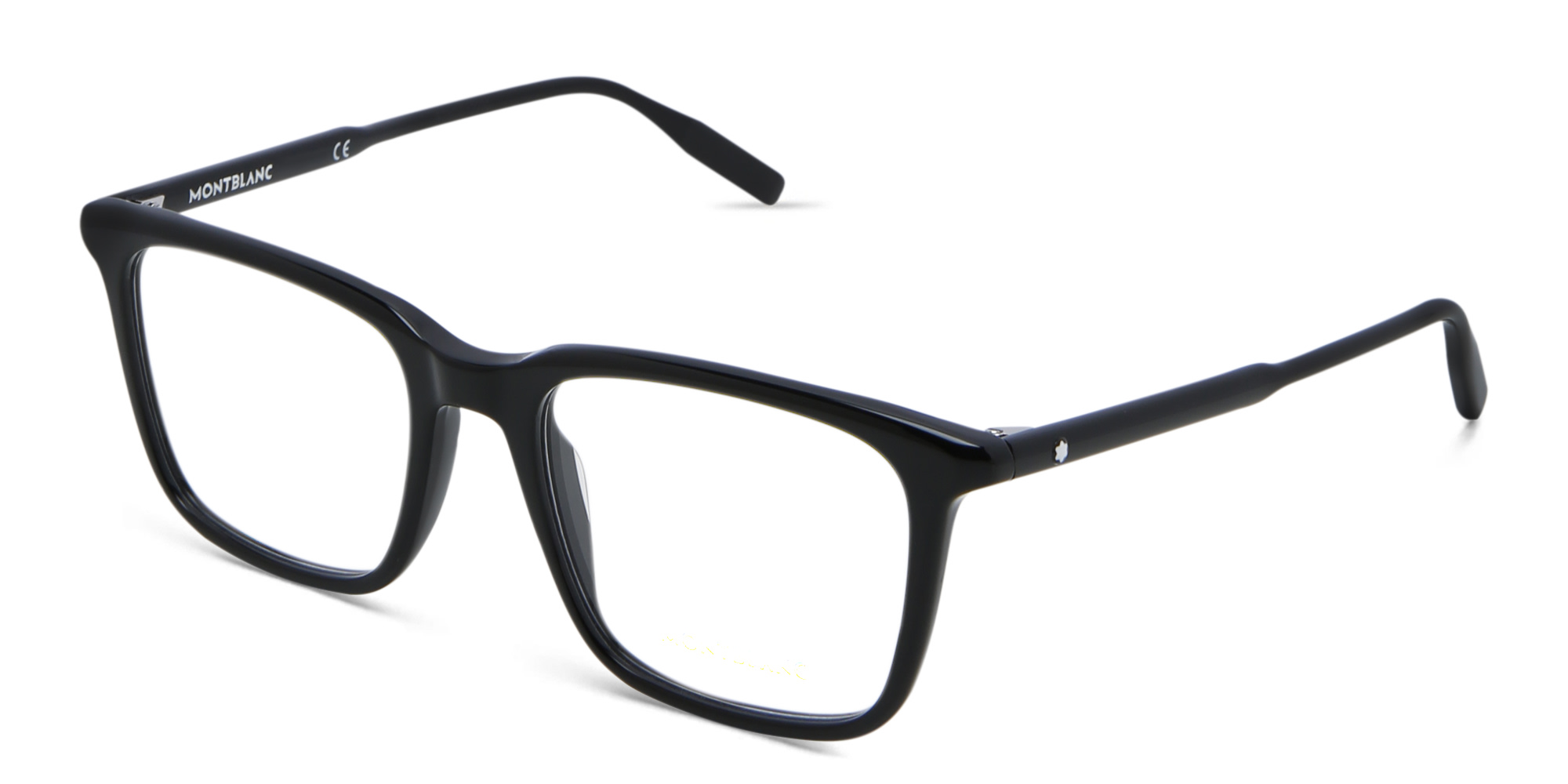 نظارة طبية بإطار مربع من مونت بلانك بلون أسود - صورة المنتج 2