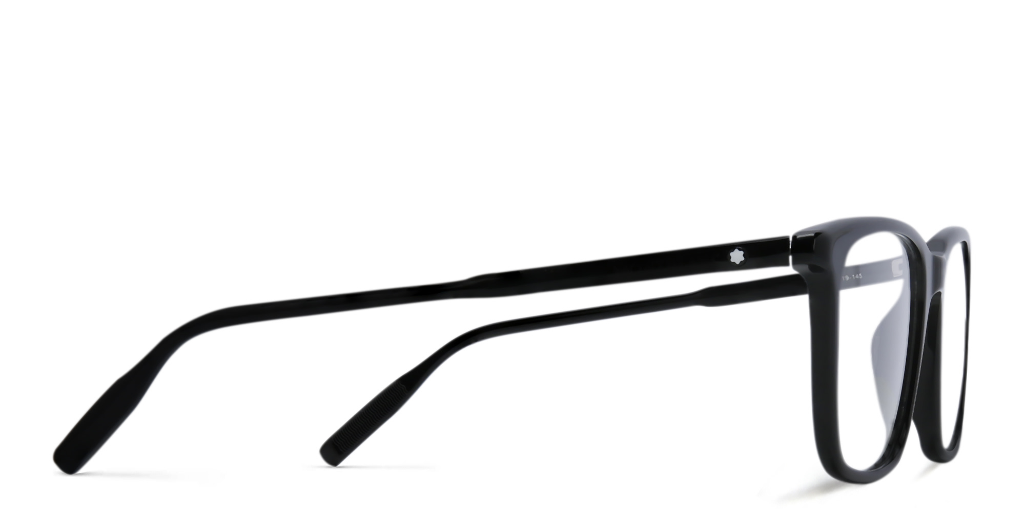 نظارة طبية بإطار مربع من مونت بلانك بلون أسود - صورة المنتج 3
