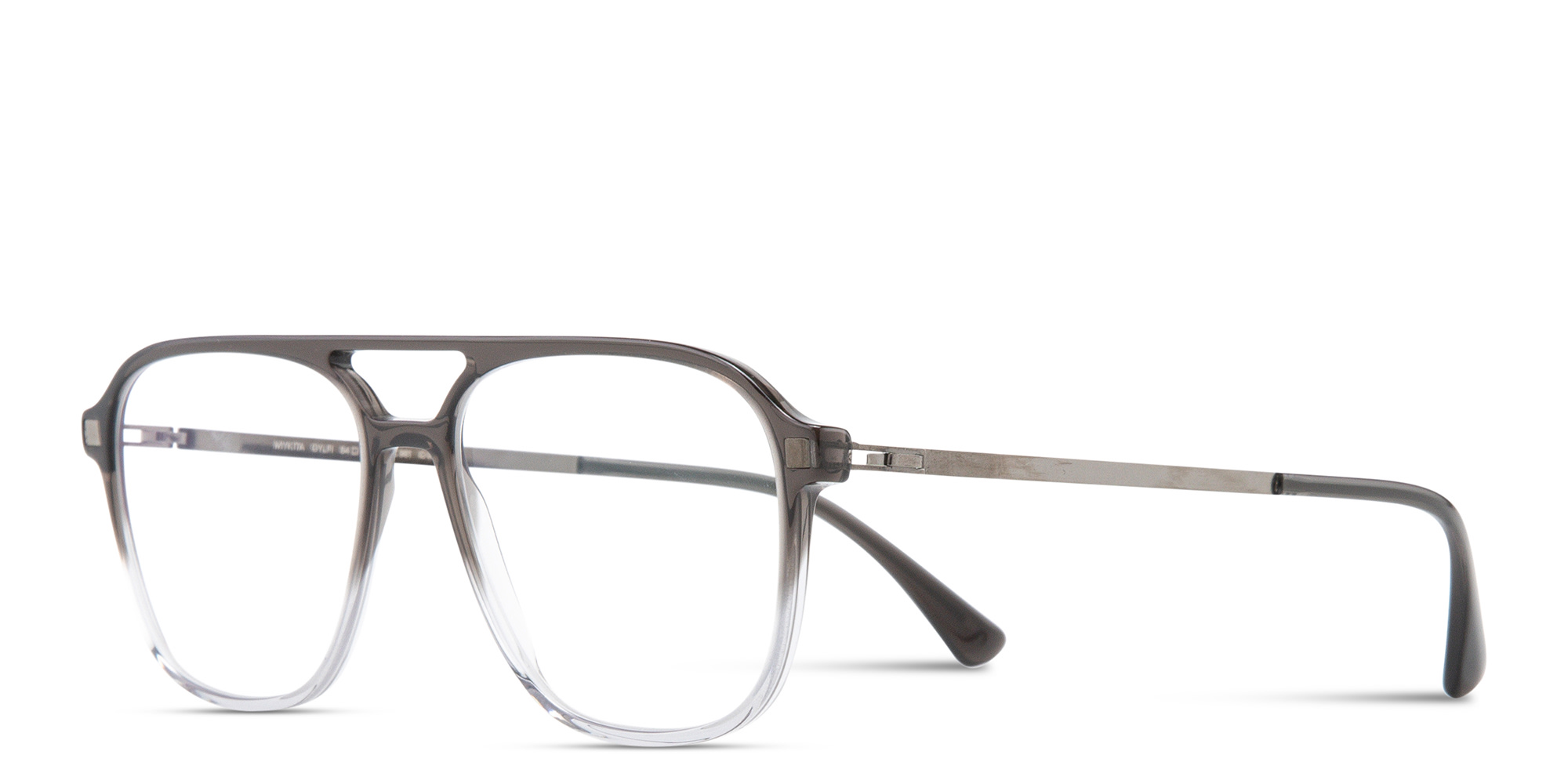Shop MYKITA GYLFI Aviator Eyeglasses in Gradient Grey online.