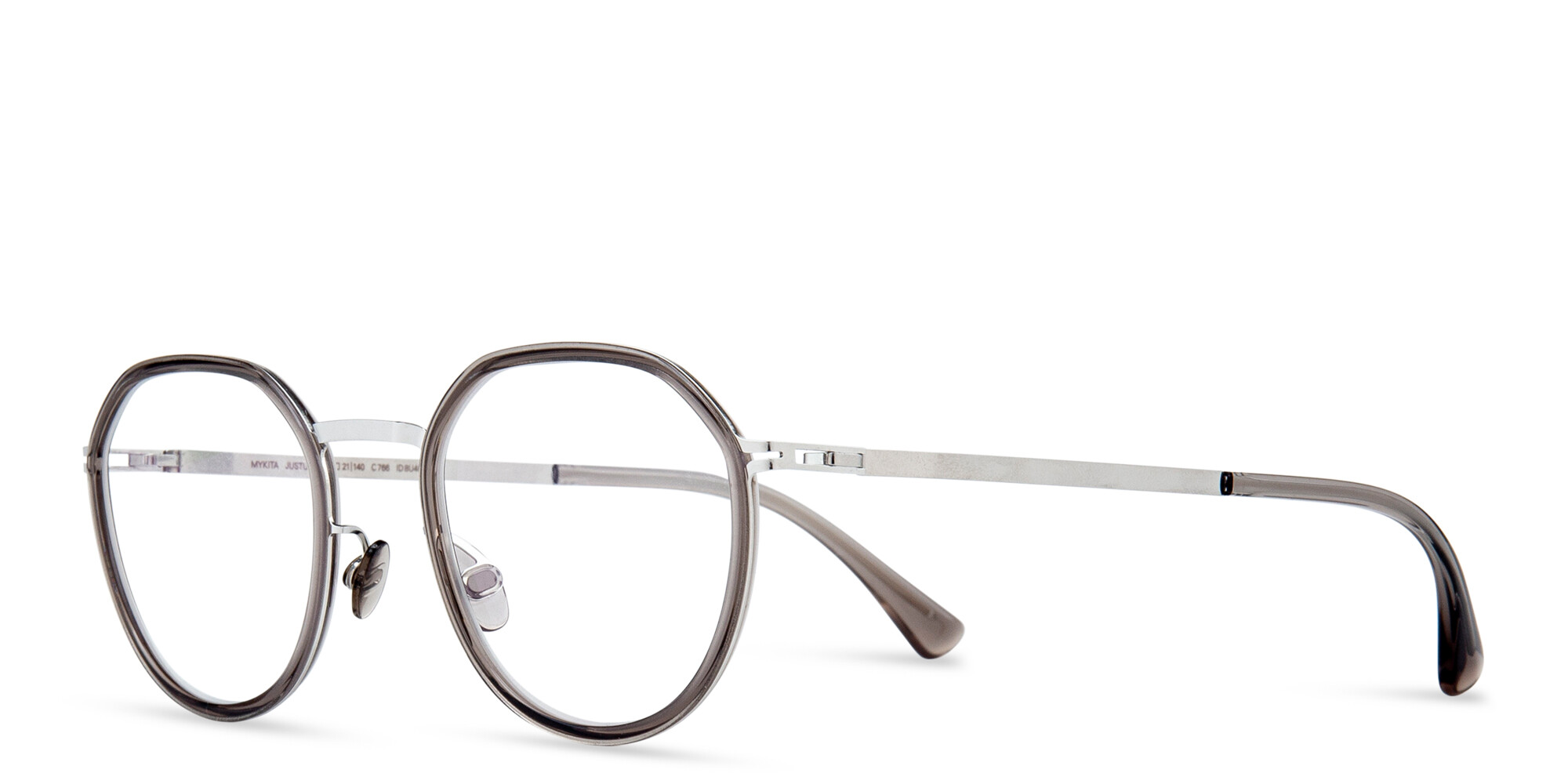 MYKITA Justus Unisex Round Eyeglasses in Grey – Product Photo 2