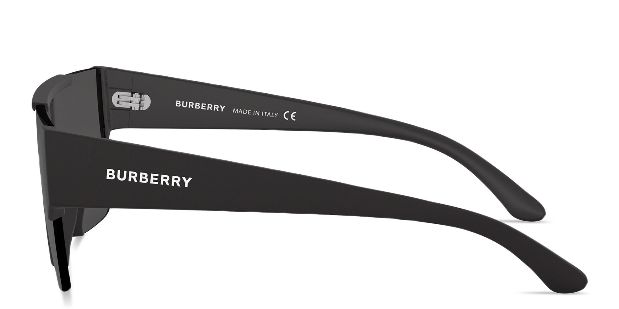 BURBERRY Rimless Rectangle Sunglasses in Black – Product Photo 3