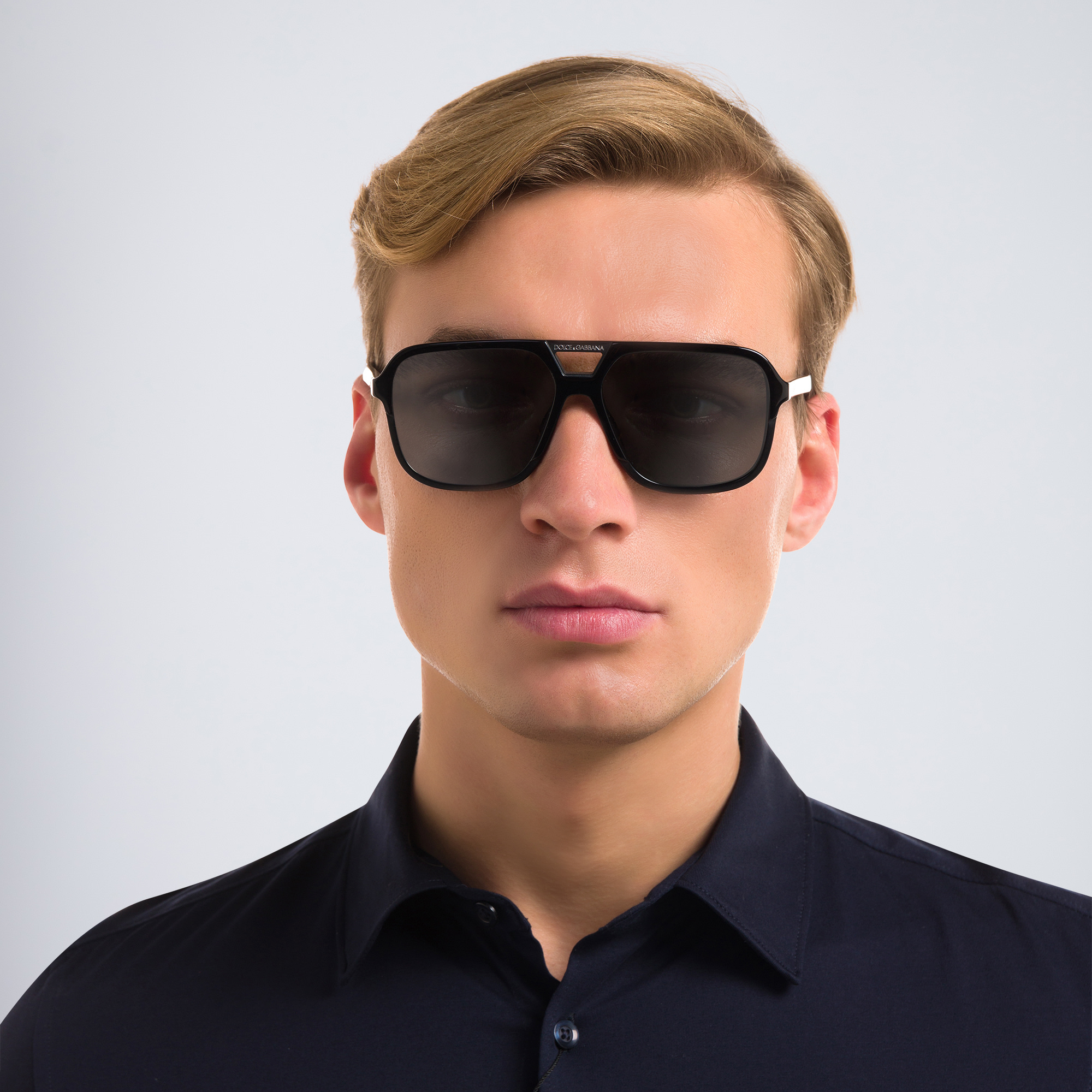 Shop Dolce & Gabbana Square Sunglasses in Black online.