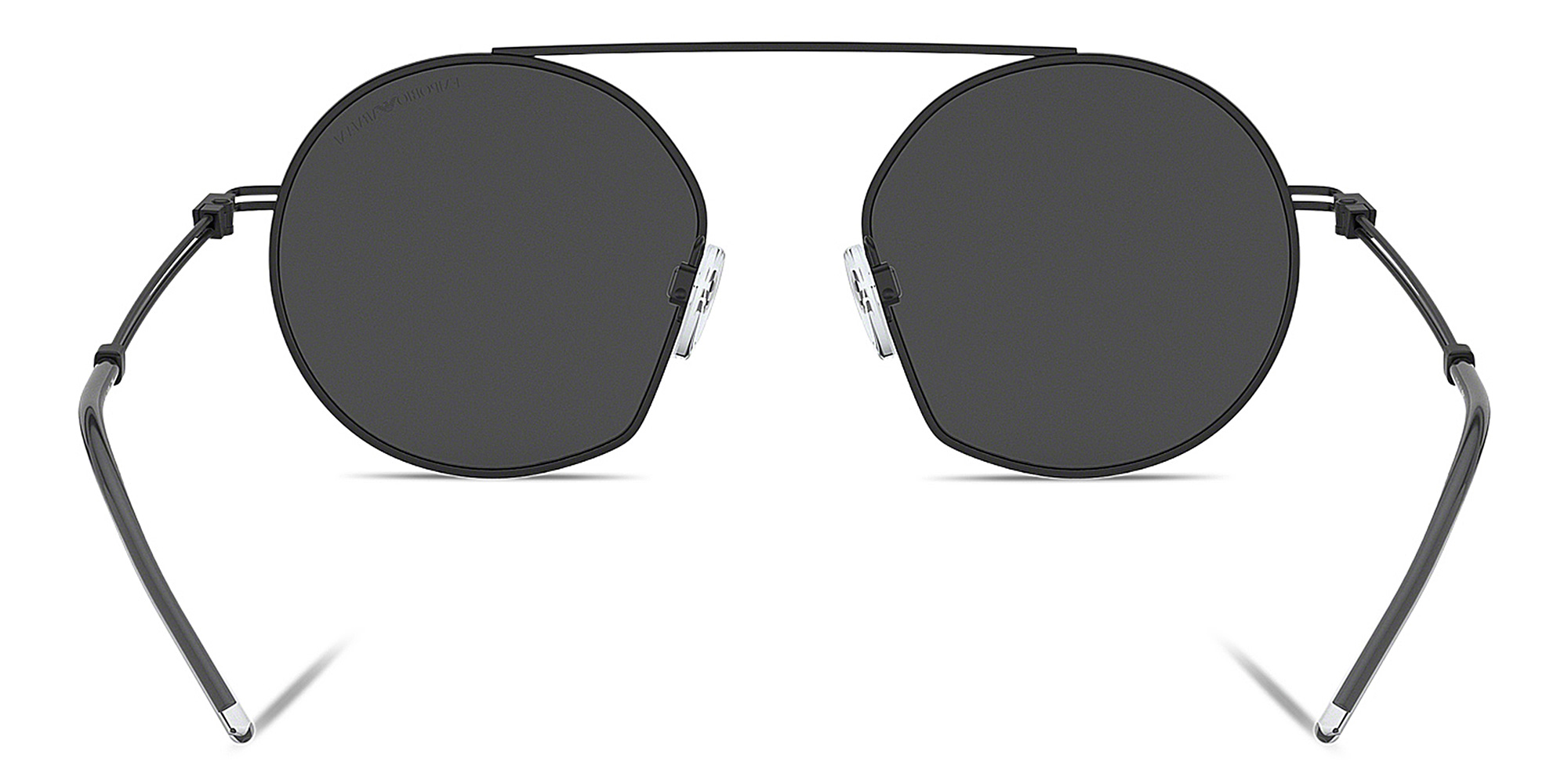 Emporio Armani Irregular Sunglasses in Matte Black – Product Photo 4