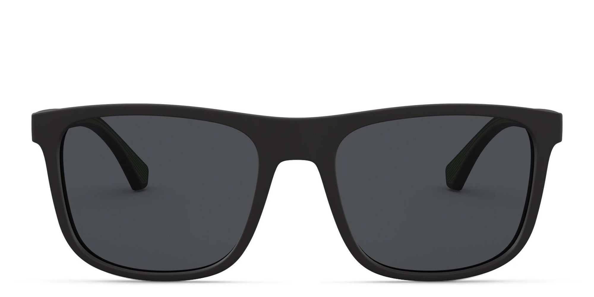 Emporio Armani Square Sunglasses in Matte Black – Product Photo 1