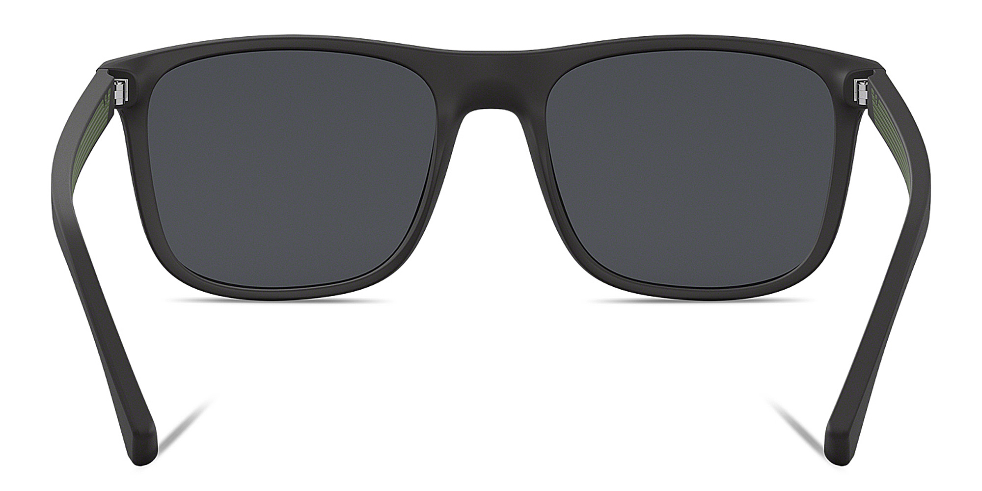 Emporio Armani Square Sunglasses in Matte Black – Product Photo 4