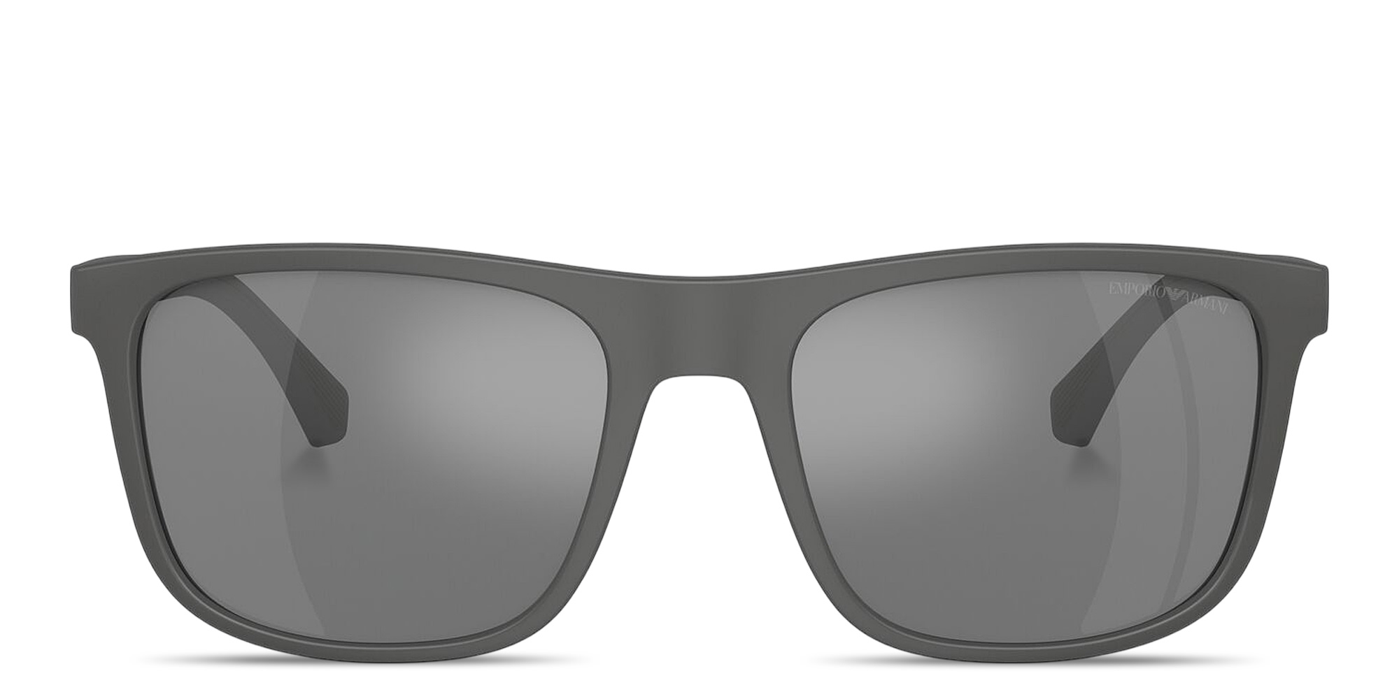Shop Emporio Armani Square Sunglasses in Matte Grey online.
