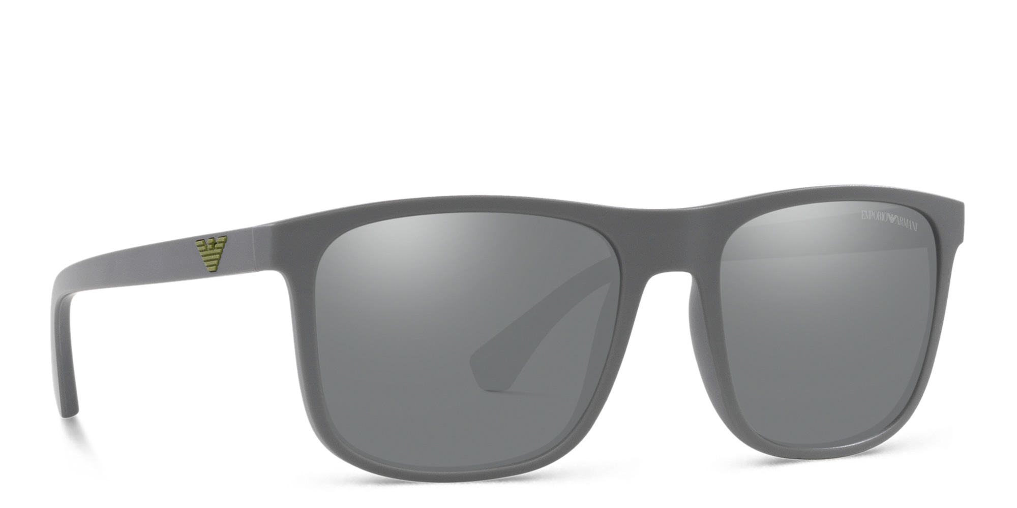 Shop Emporio Armani Square Sunglasses in Matte Grey online.