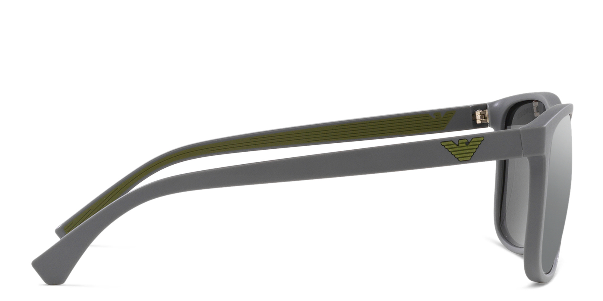 Shop Emporio Armani Square Sunglasses in Matte Grey online.