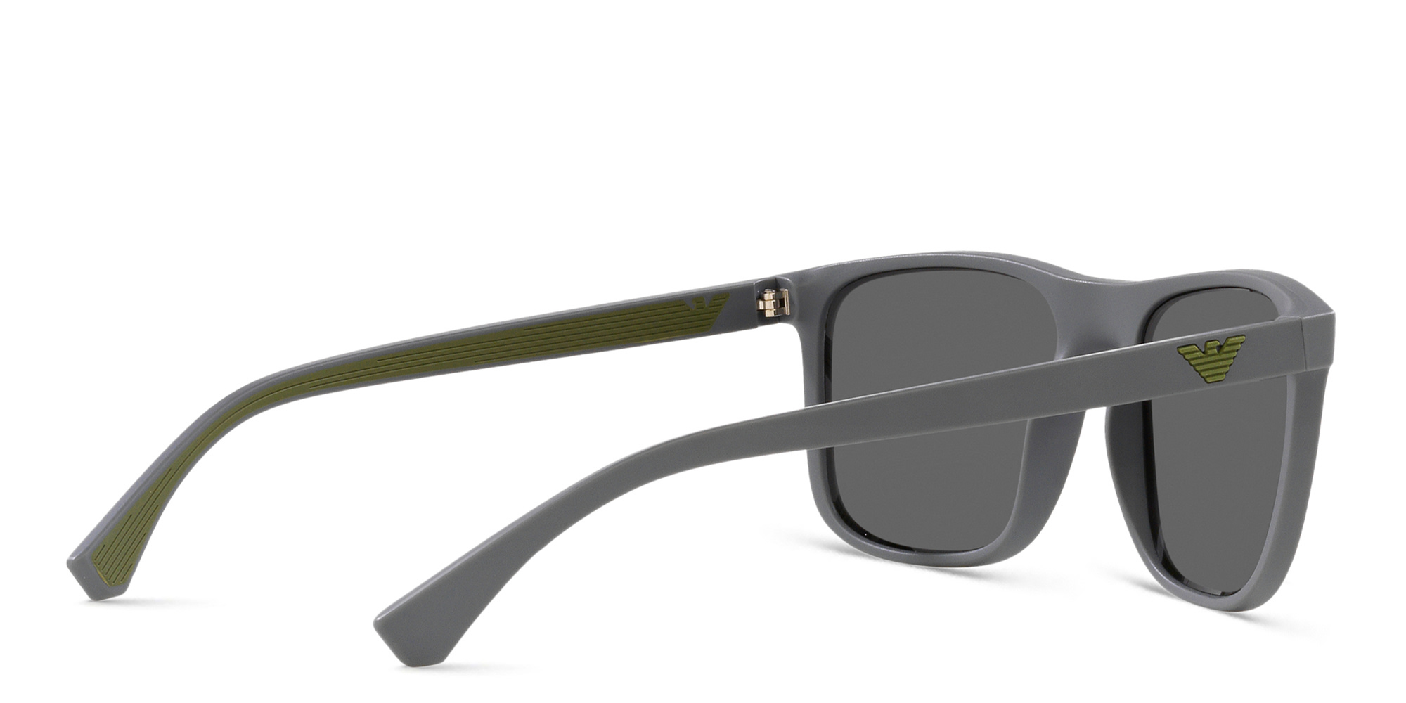 Shop Emporio Armani Square Sunglasses in Matte Grey online.