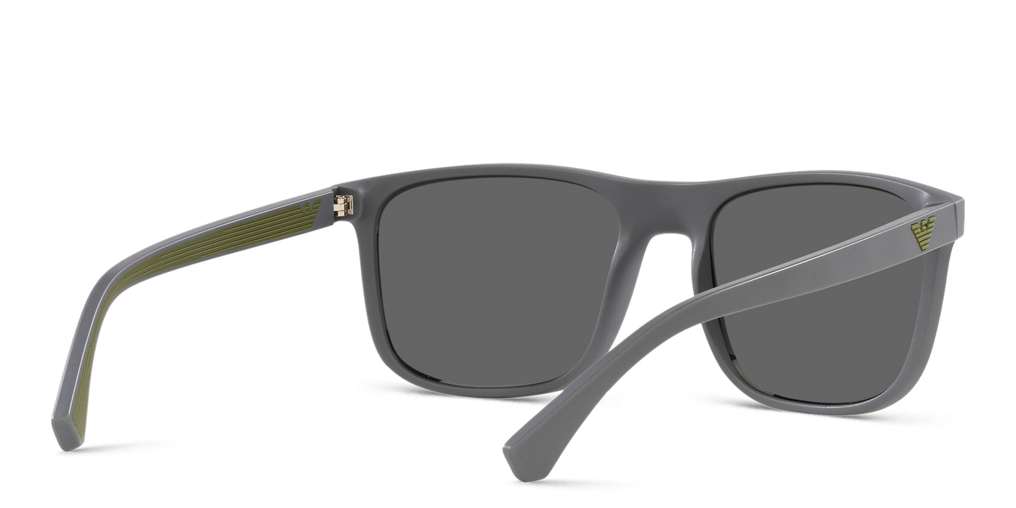 Shop Emporio Armani Square Sunglasses in Matte Grey online.