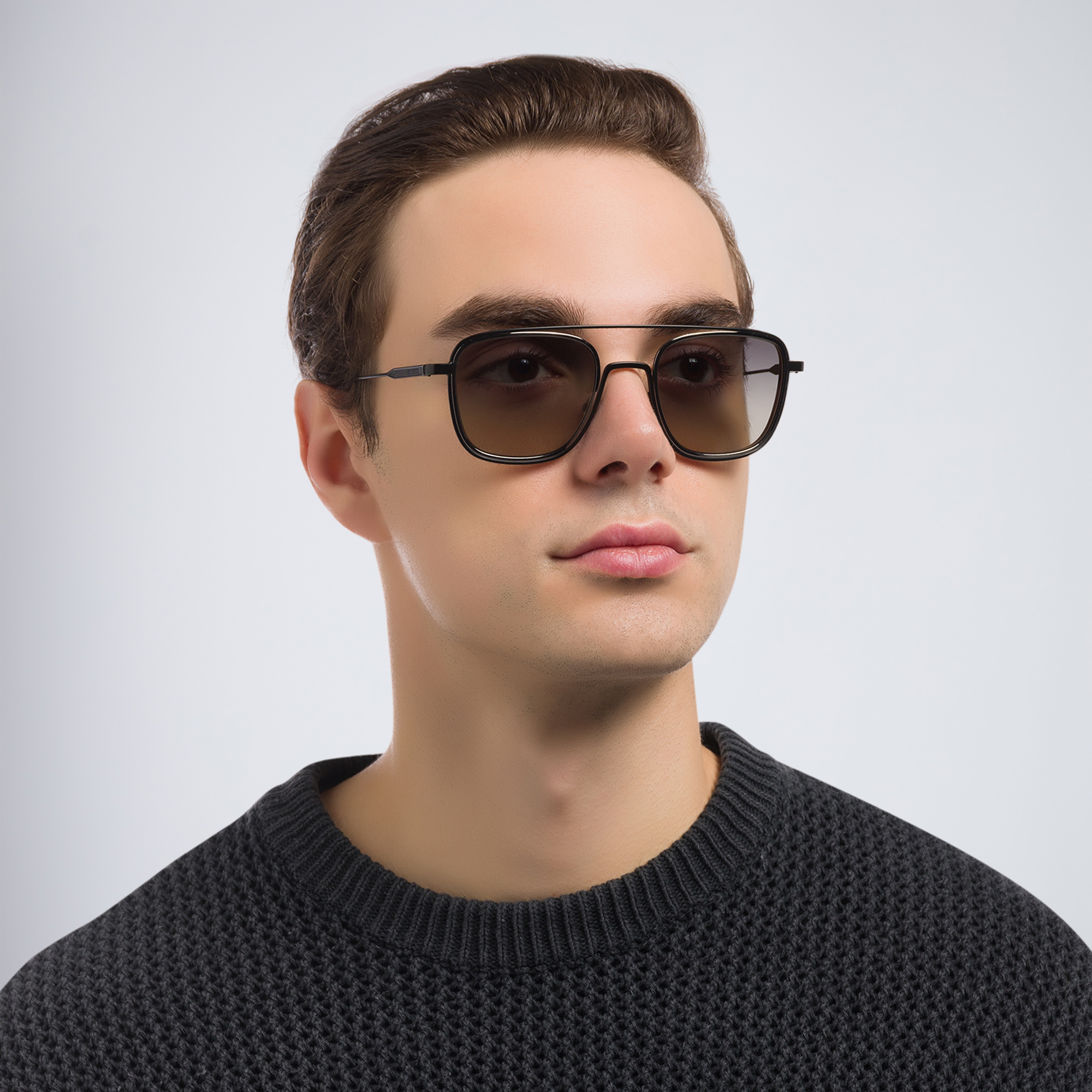 GIORGIO ARMANI Square Sunglasses in Black – Product Photo 5