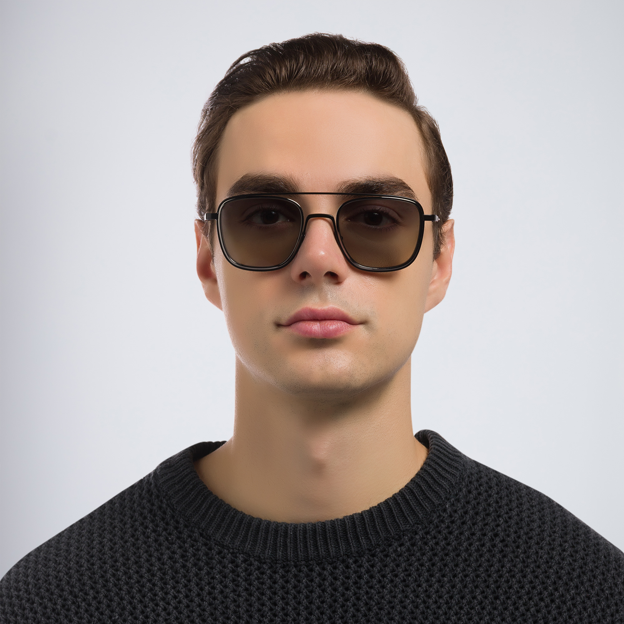 GIORGIO ARMANI Square Sunglasses in Black – Product Photo 6
