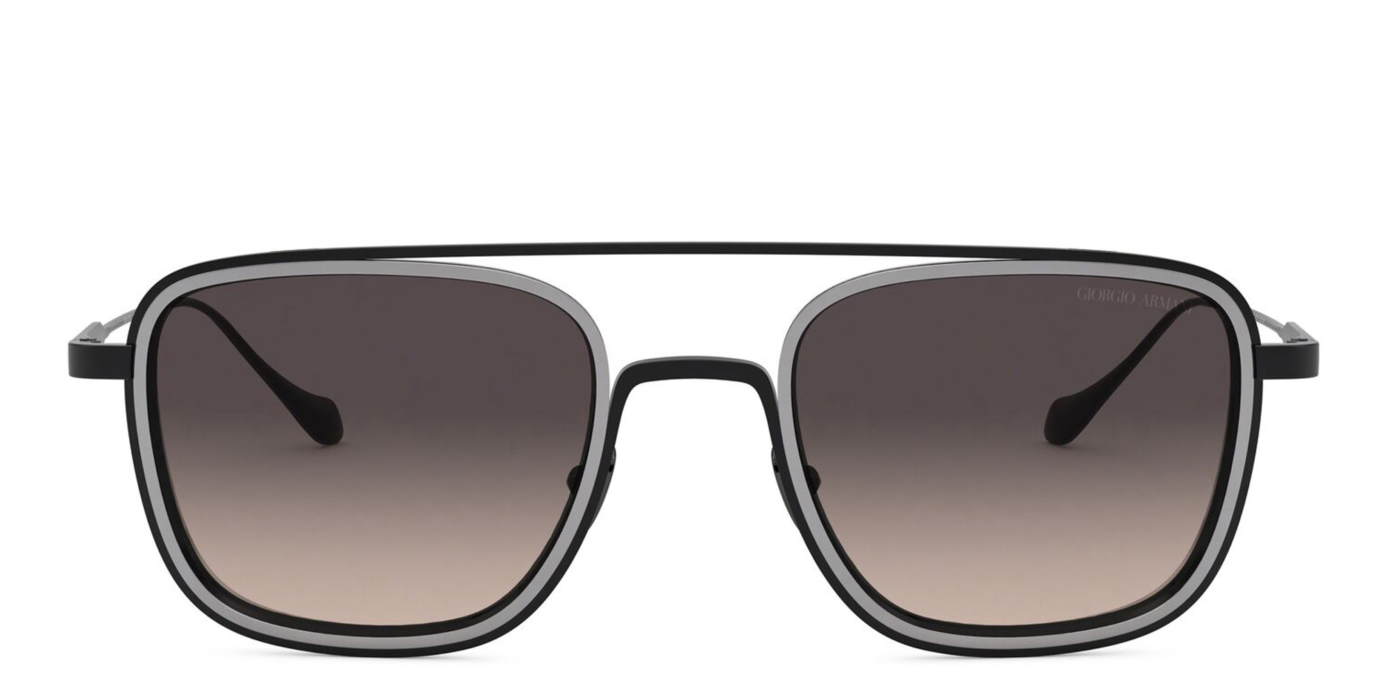 نظارة شمسية مربعة من جورجو أرماني بلون أسود - صورة المنتج 1