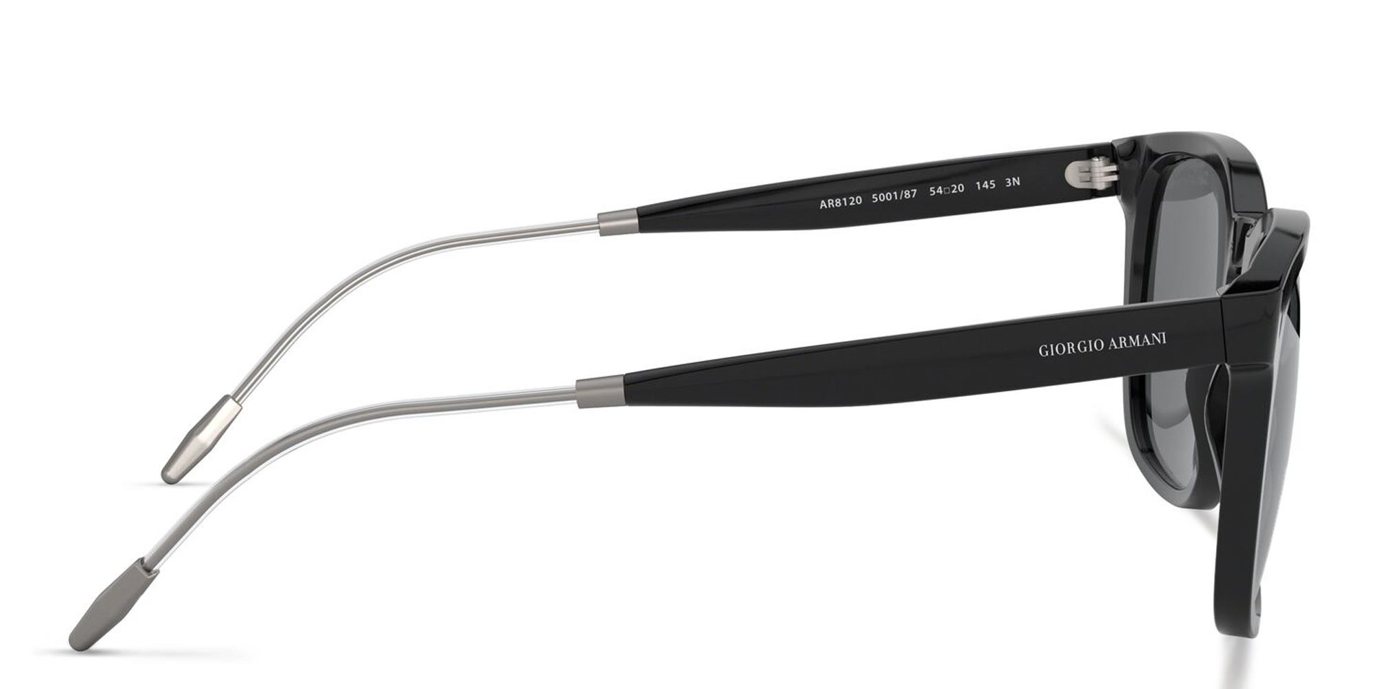 نظارة شمسية مربعة من جورجو أرماني بلون أسود - صورة المنتج 3