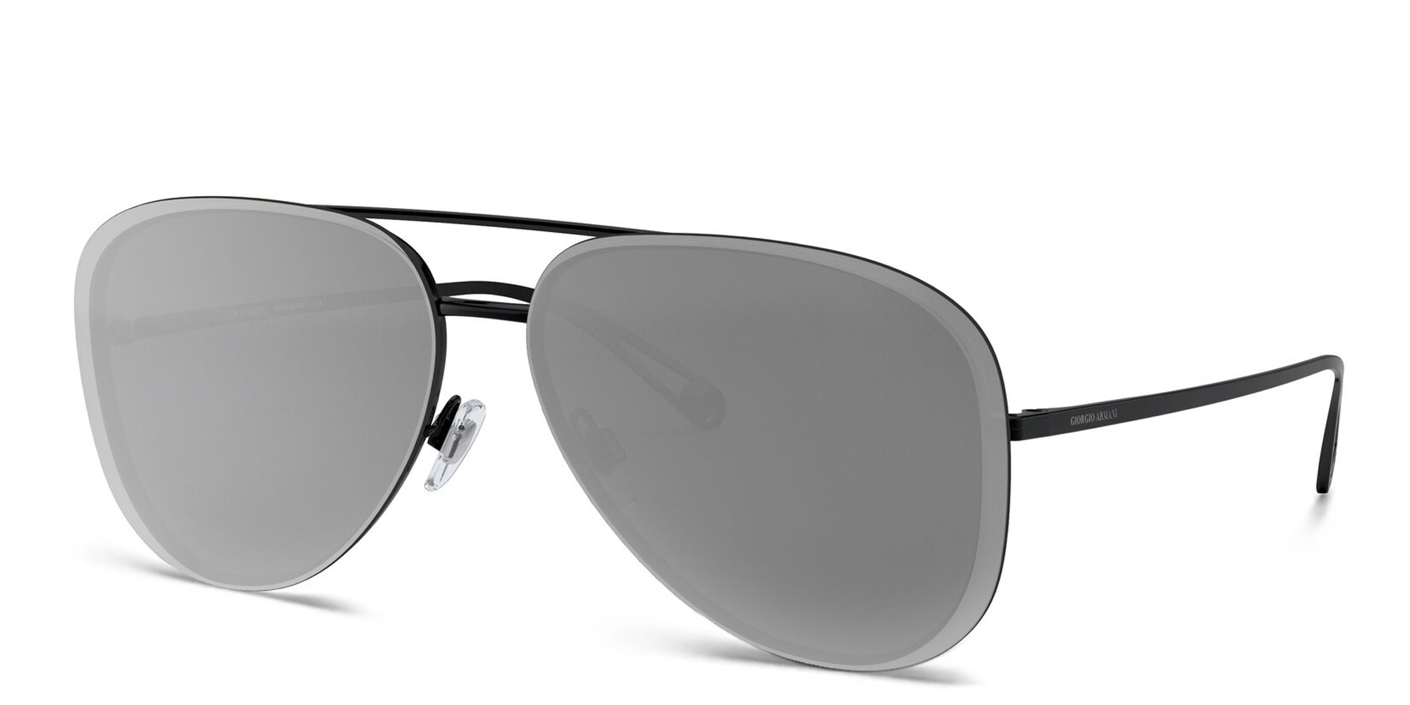 GIORGIO ARMANI Unisex Aviator Sunglasses in Black – Product Photo 2