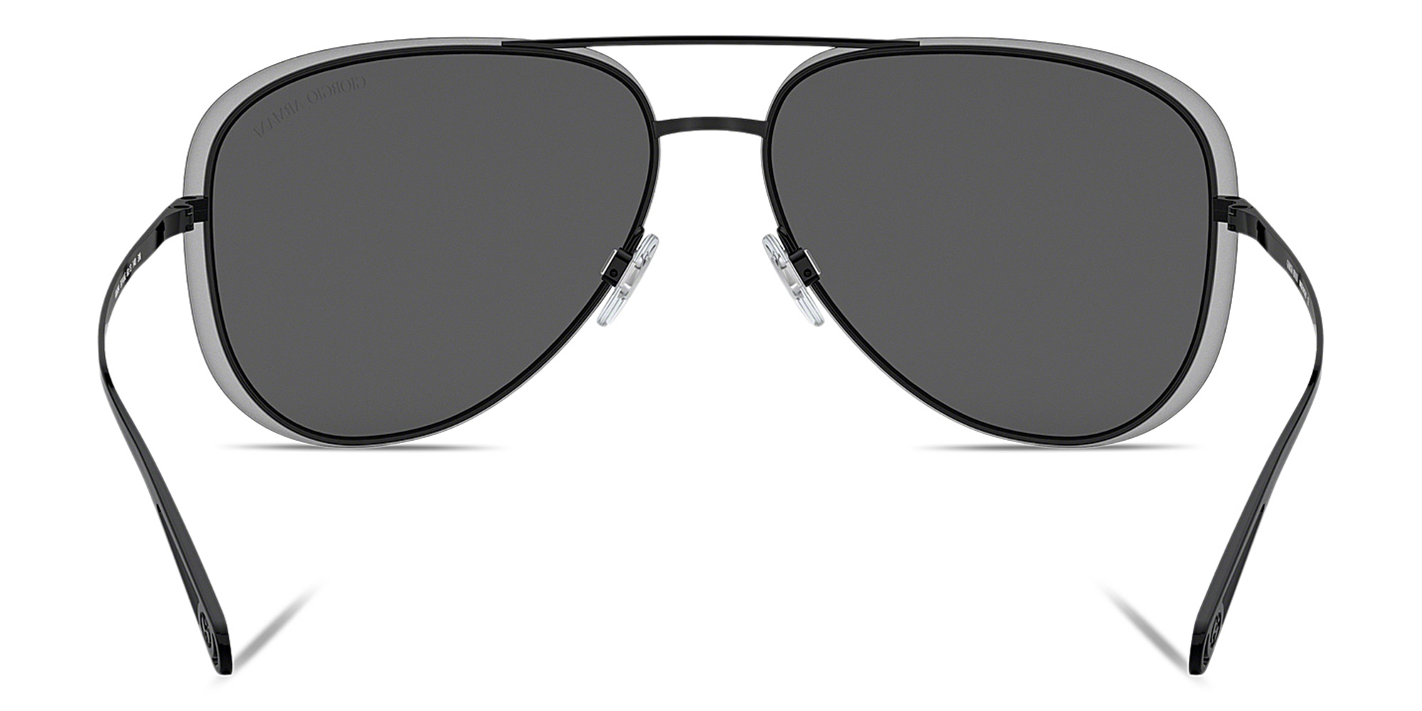 GIORGIO ARMANI Unisex Aviator Sunglasses in Black – Product Photo 4