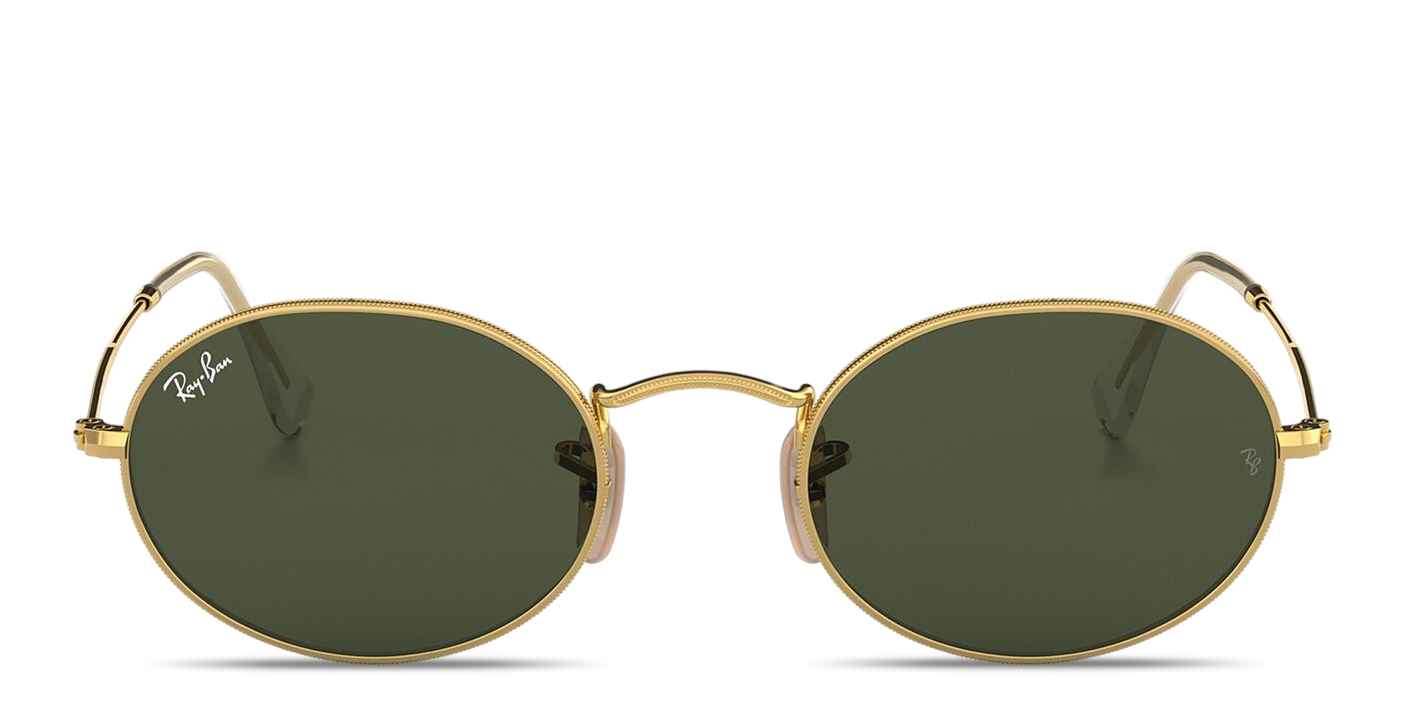Shop Ray-Ban Oval Metal Unisex Sunglasses in Arista Gold online.