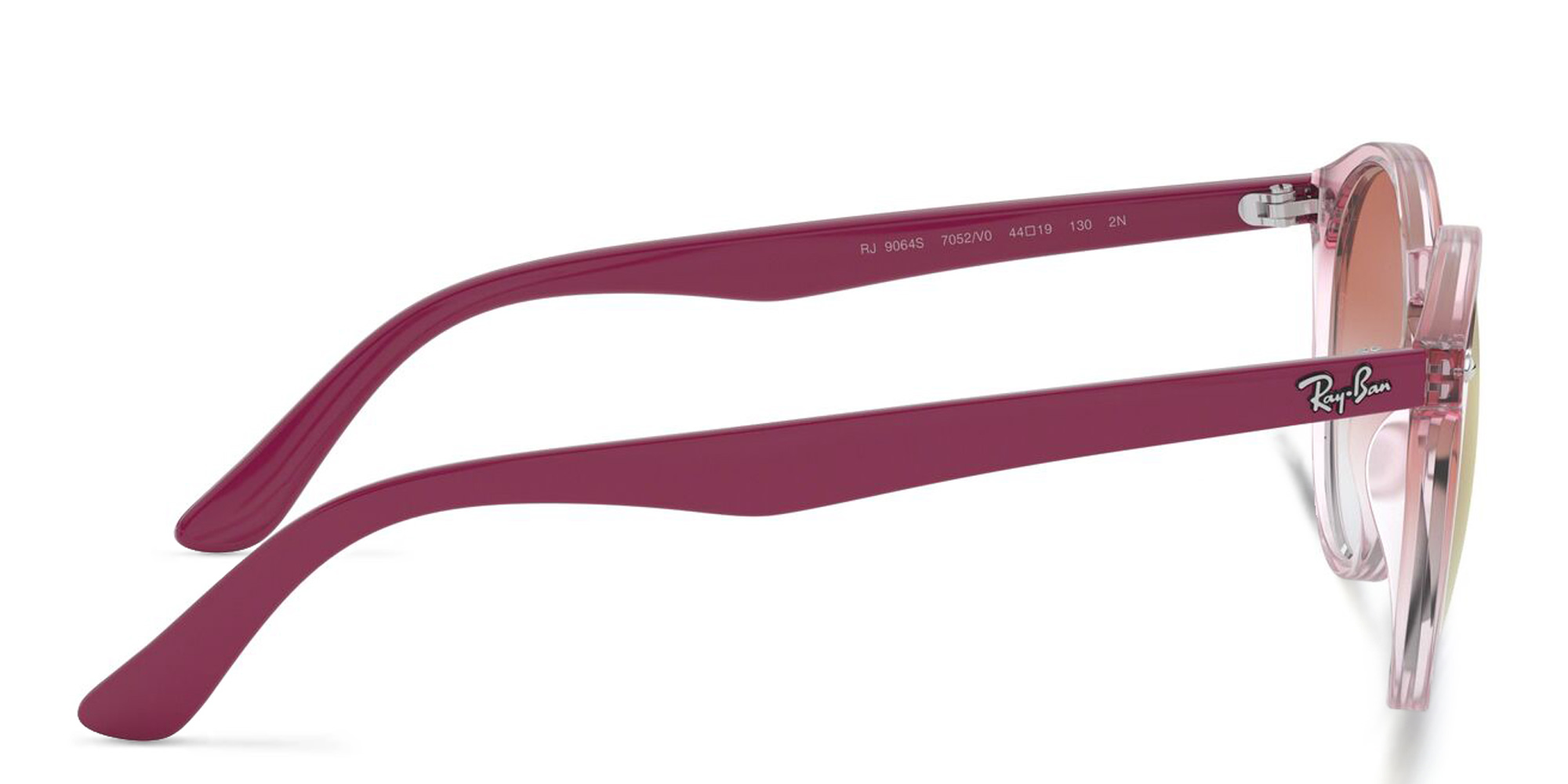 Ray-Ban Junior Kids Panthos Sunglasses in Transparent Pink – Product Photo 3