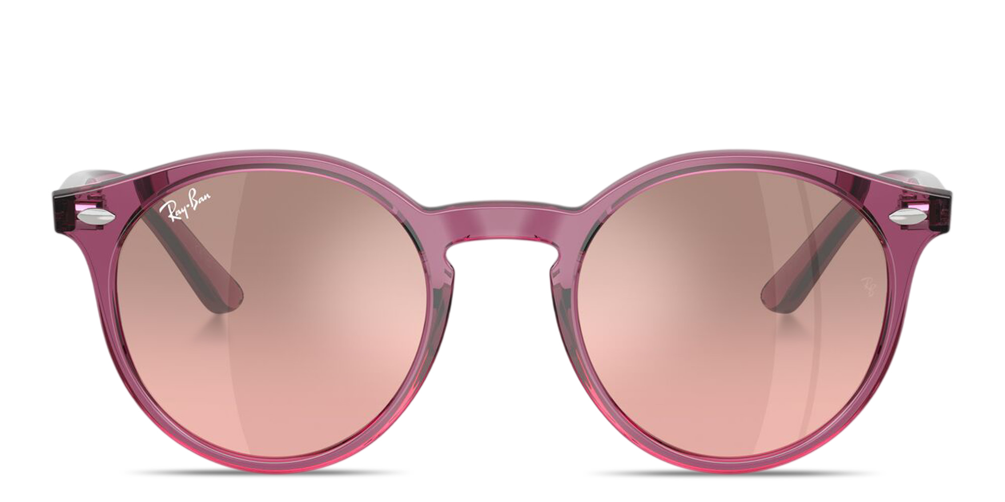 Shop Ray-Ban Logo Kids Panthos Sunglasses in Transparent Violet online.