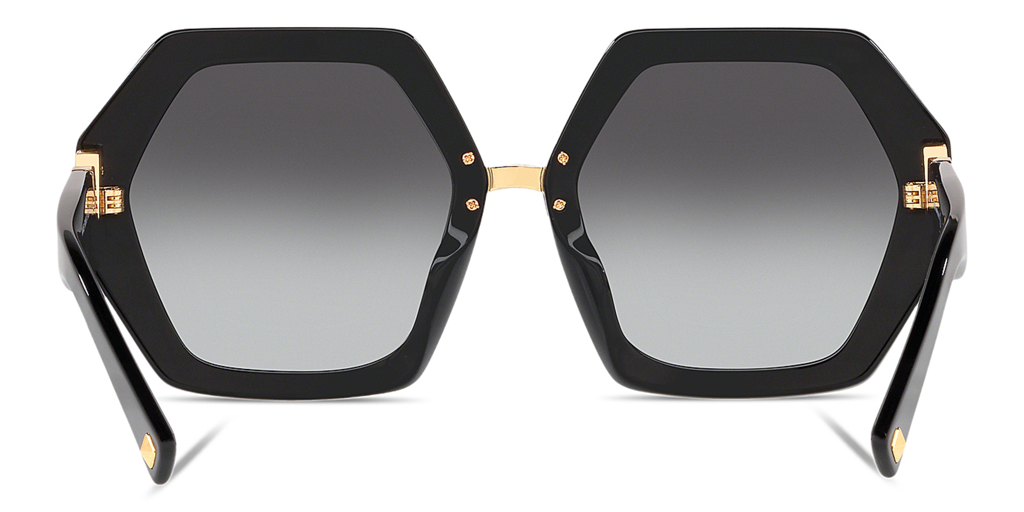 VALENTINO V Logo Oversized Irregular Sunglasses in Black – Product Photo 4