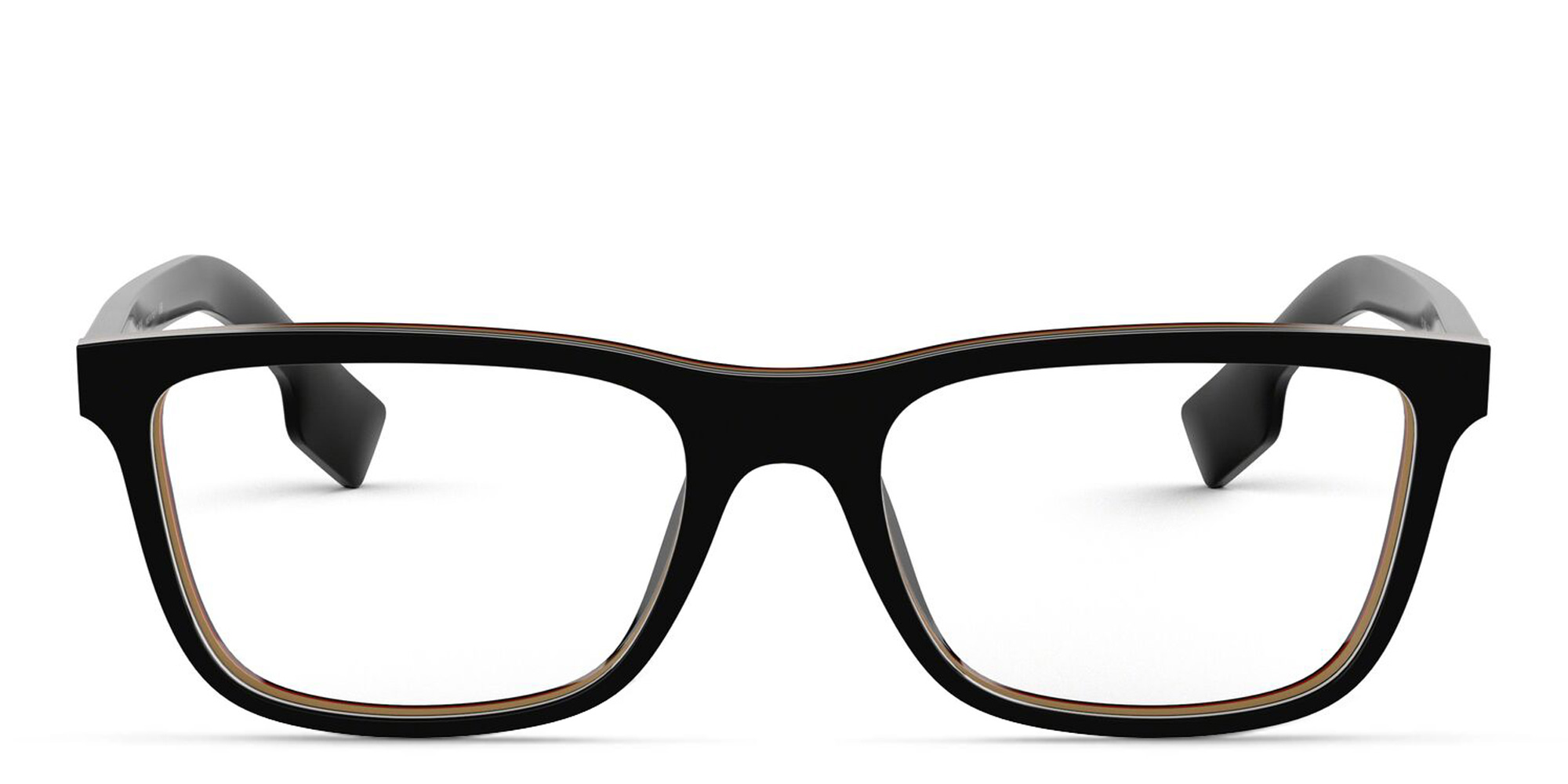 BURBERRY Rectangle Eyeglasses in Black – Product Photo 1