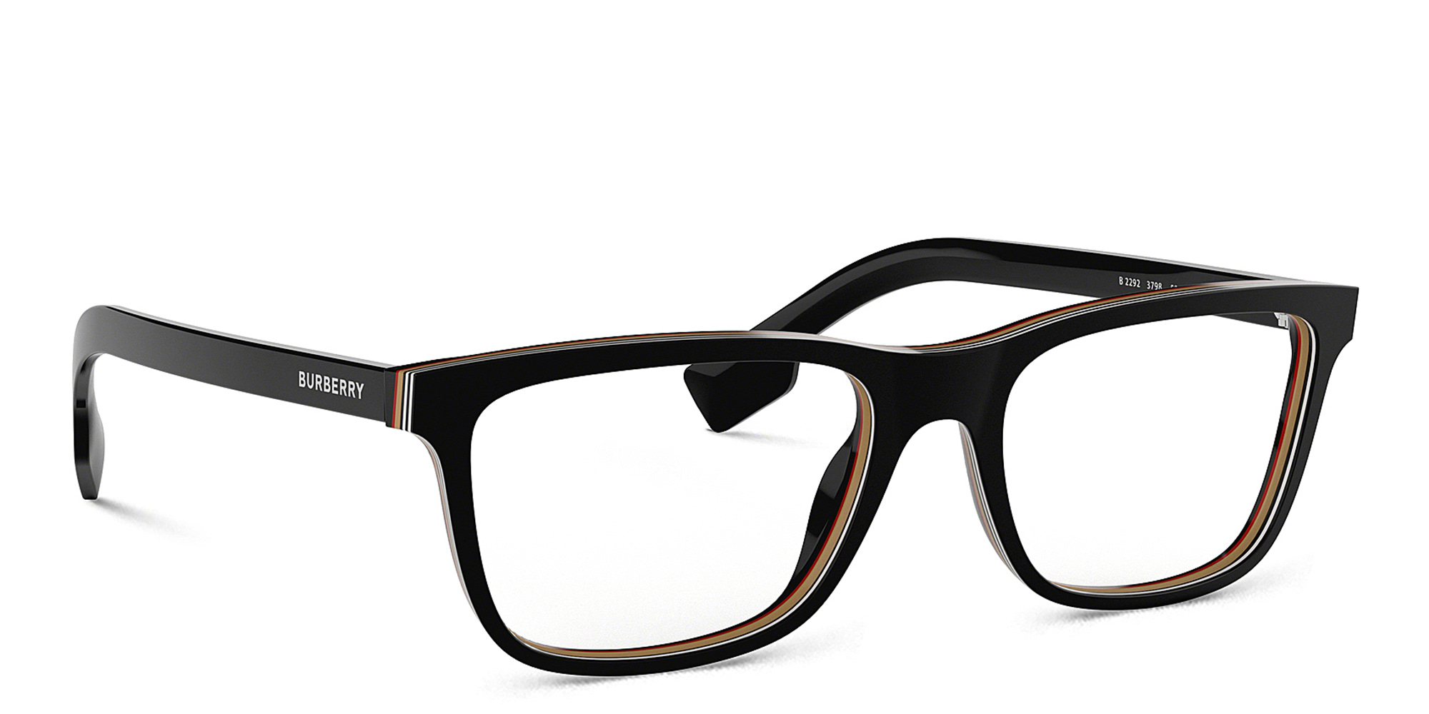 BURBERRY Rectangle Eyeglasses in Black – Product Photo 4