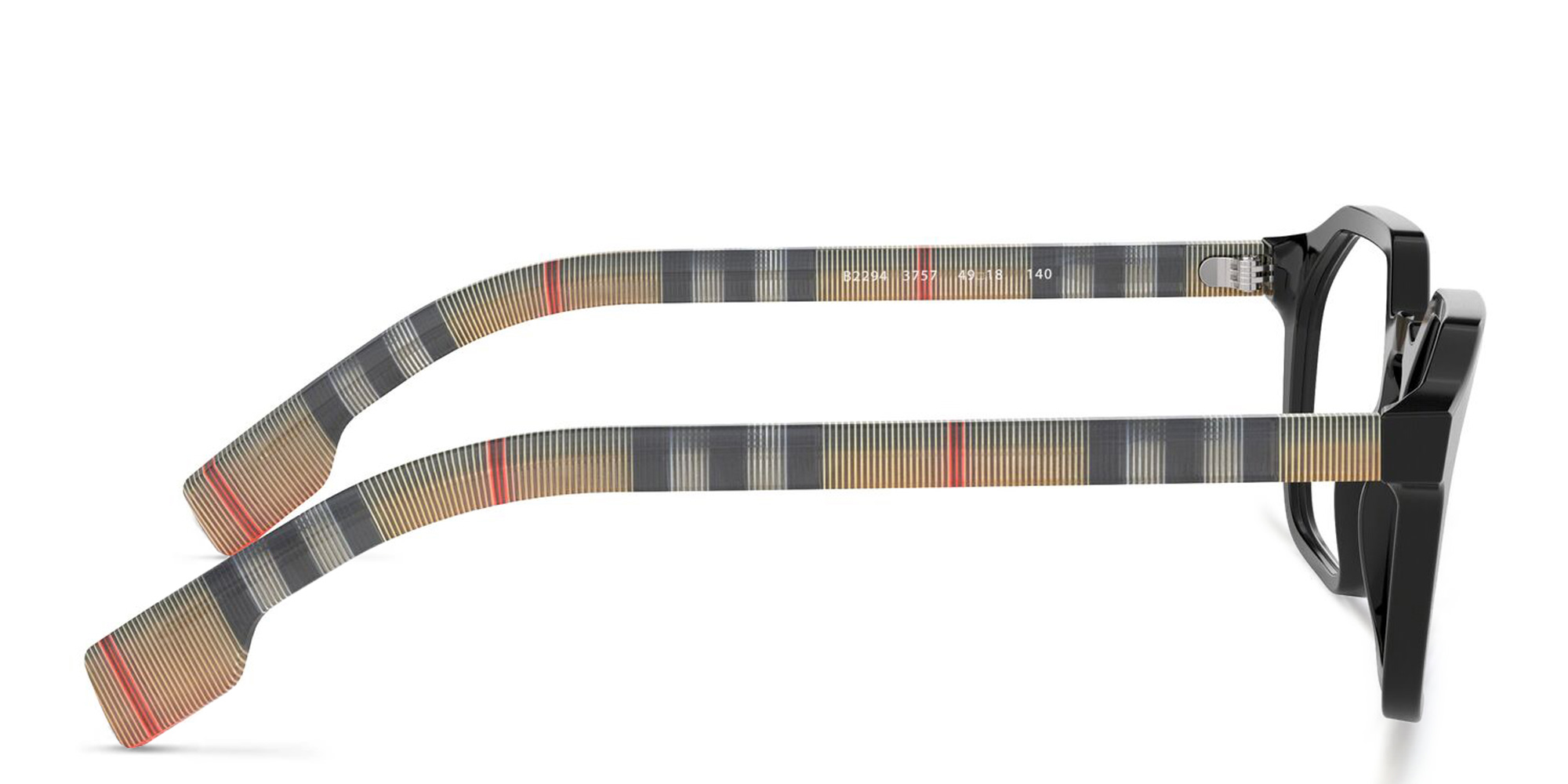 نظارة طبية بتصميم غير منتظم من بربري بلون أسود - صورة المنتج 3