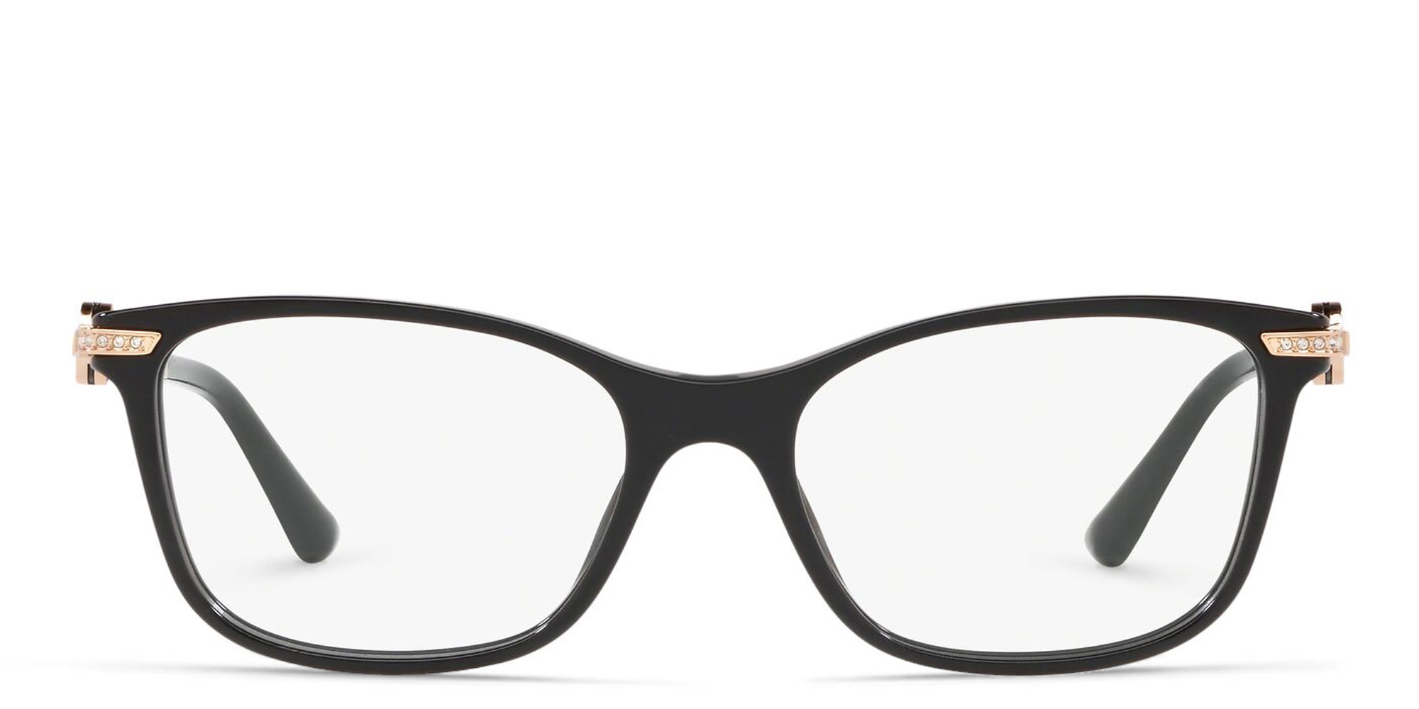 BVLGARI Rectangle Eyeglasses in Black – Product Photo 1