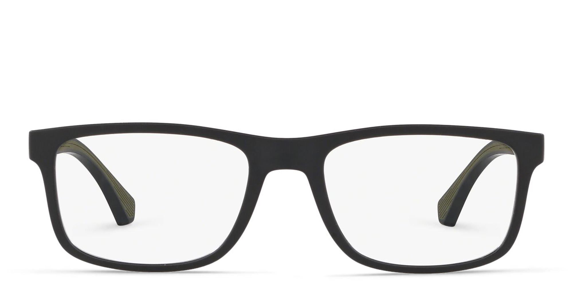 Emporio Armani Rectangle Eyeglasses in Matte Black – Product Photo 1