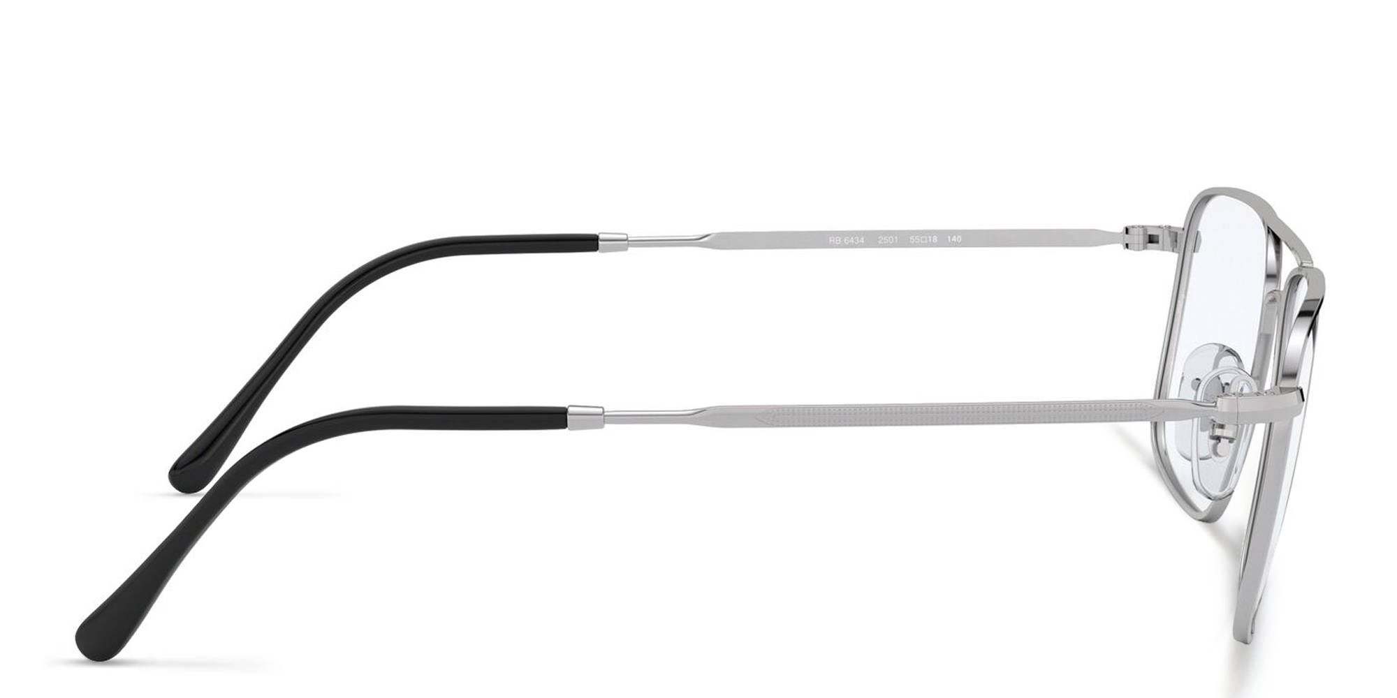 Ray-Ban Unisex Square Eyeglasses in Silver – Product Photo 3