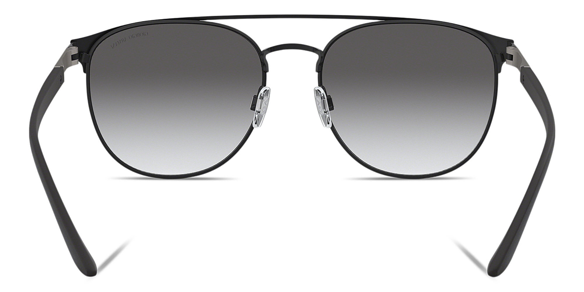 نظارة شمسية مربعة من جورجو أرماني بلون أسود مطفي - صورة المنتج 4