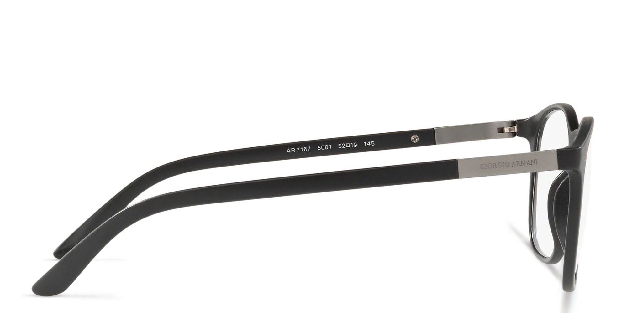 GIORGIO ARMANI Square Eyeglasses in Black – Product Photo 3