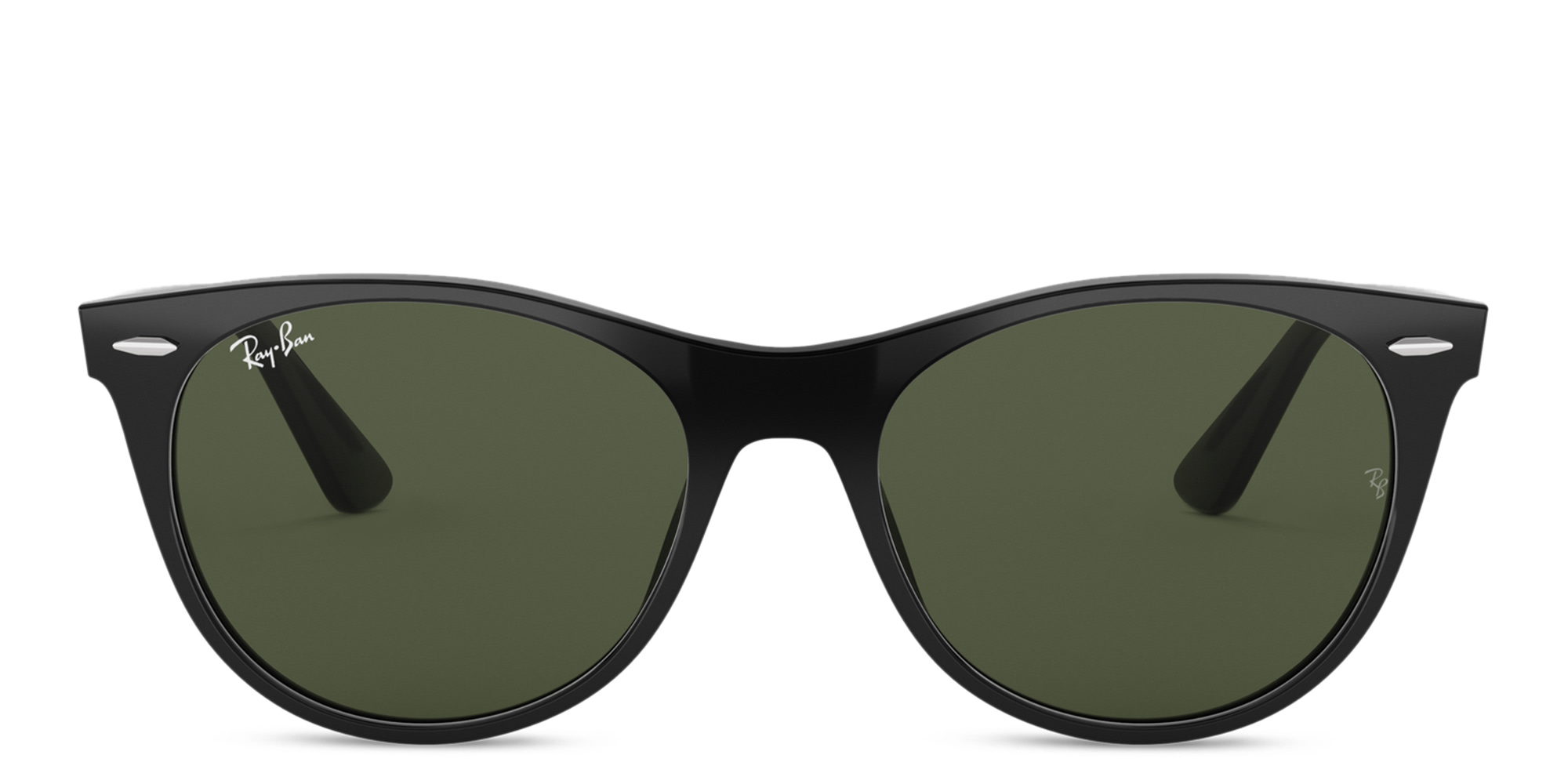 Shop Ray-Ban Wayfarer II Unisex Panthos Sunglasses in Shiny Black online.