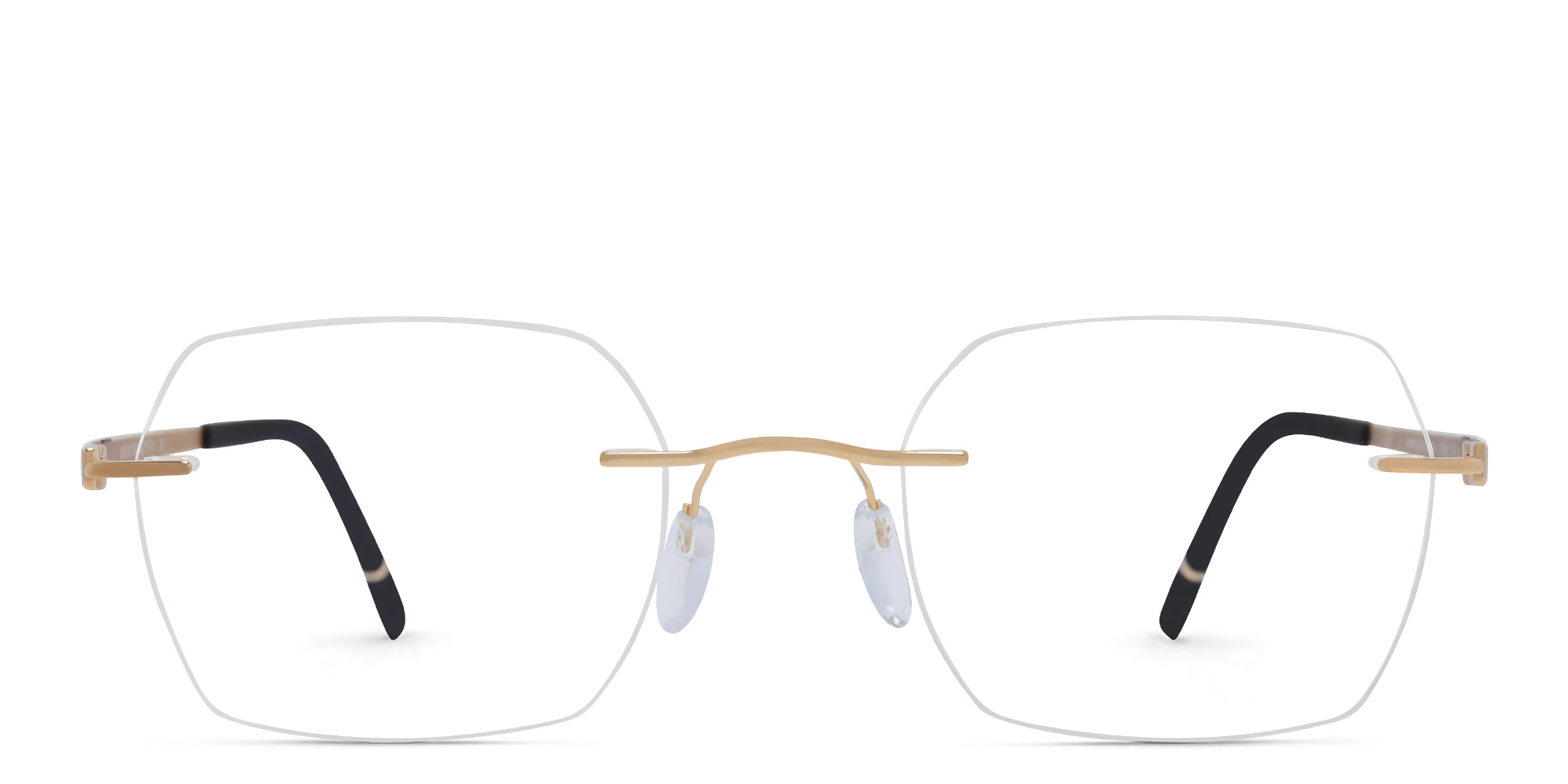 Silhouette Unisex Irregular Eyeglasses in Gold – Product Photo 1